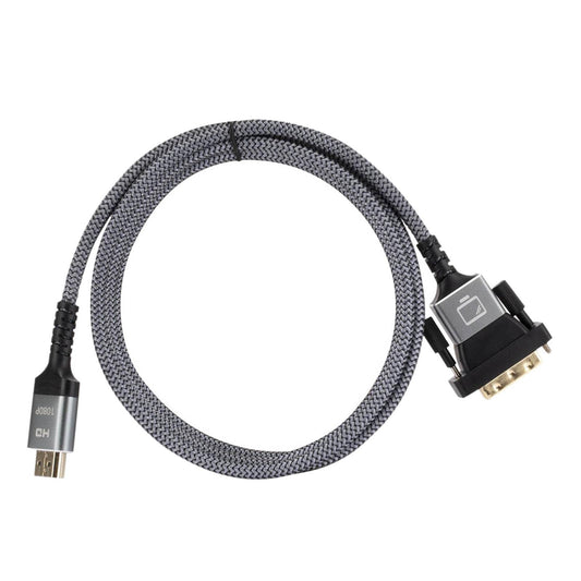 HDMI to DVI Cable DVI Male to HDMI Male Gold Plated for Desktop Display Gray 1.8m