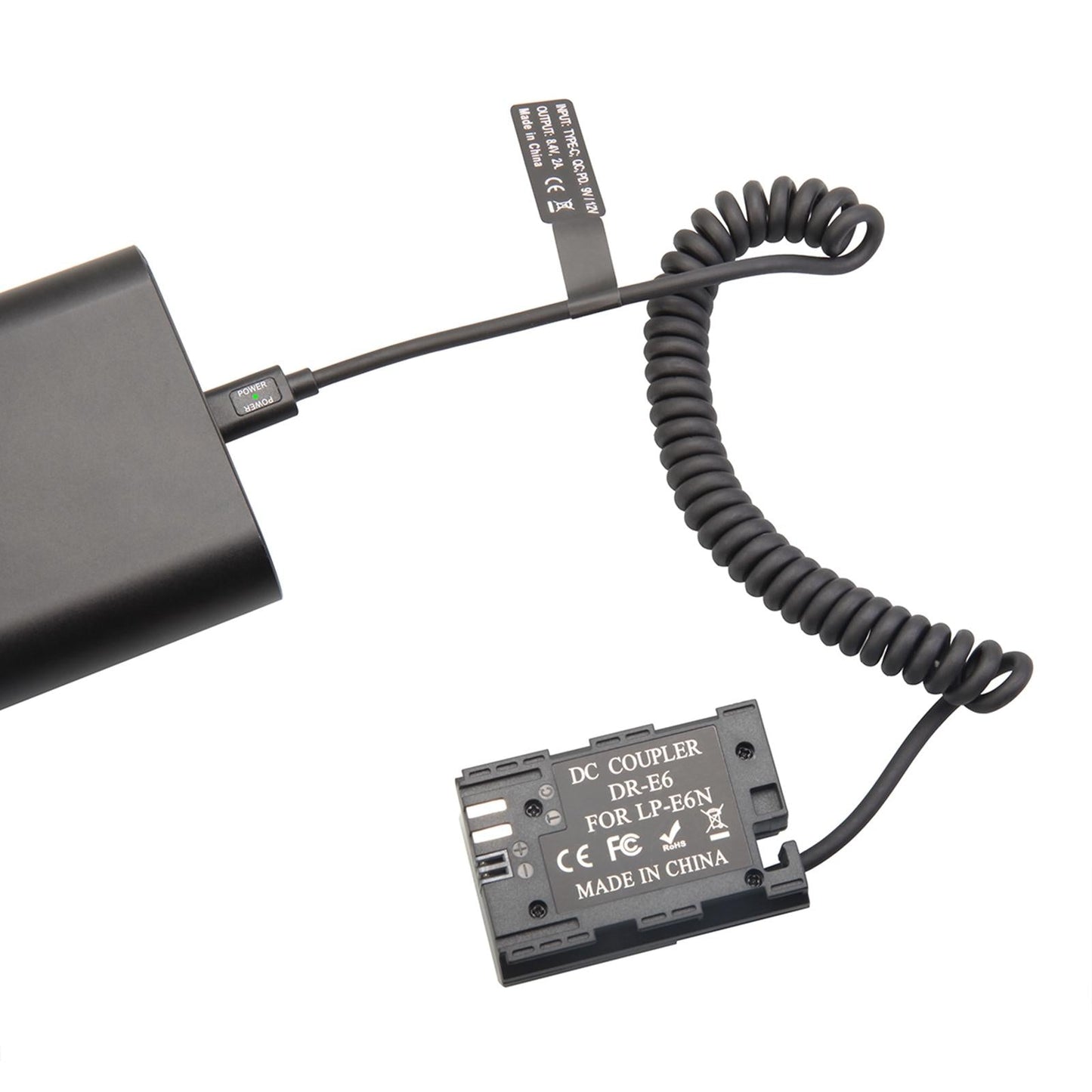 Dummy Power Adapter Cable Type C/Usb-C to LP E6 for R R5 R6 90D 80D 70D 60D