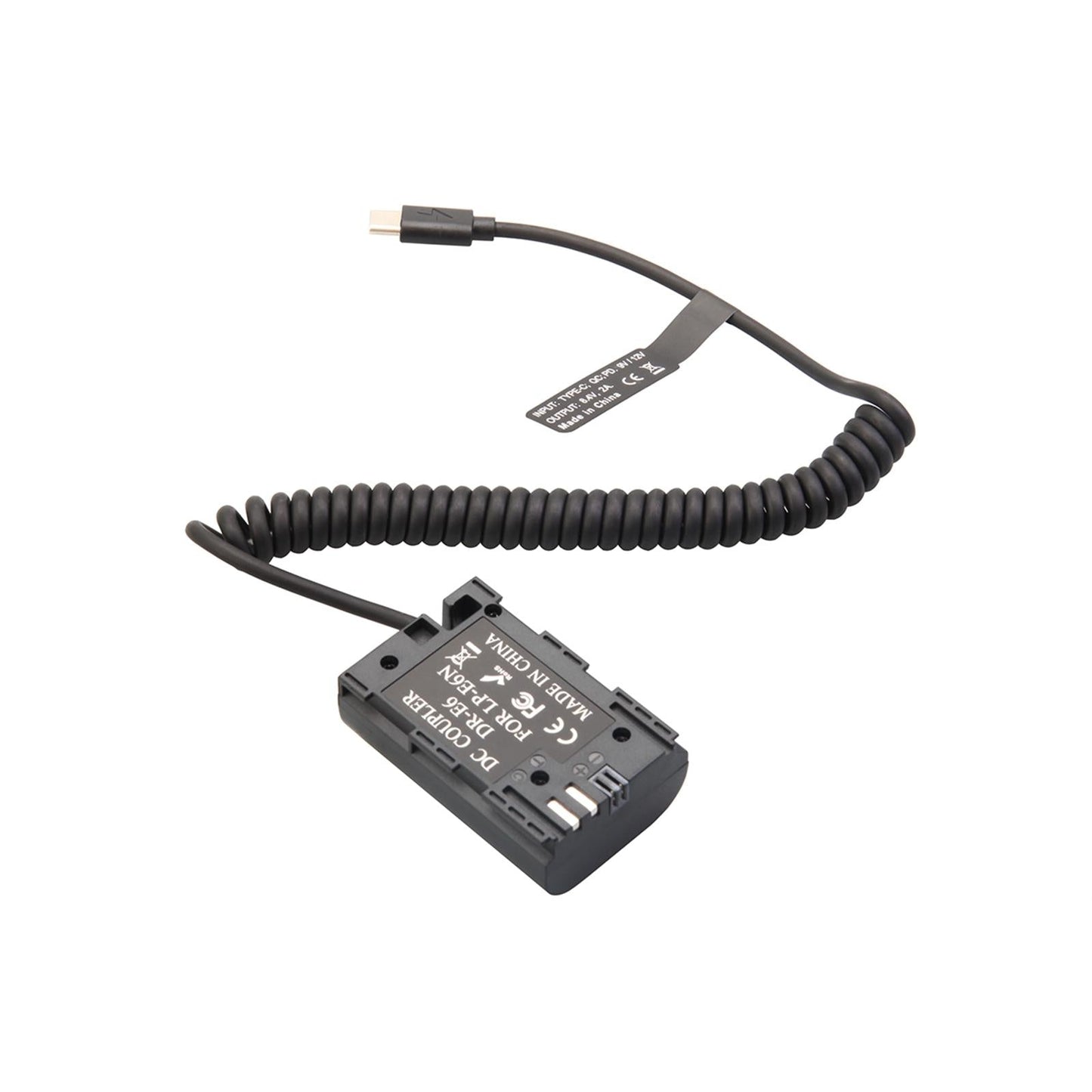 Dummy Power Adapter Cable Type C/Usb-C to LP E6 for R R5 R6 90D 80D 70D 60D