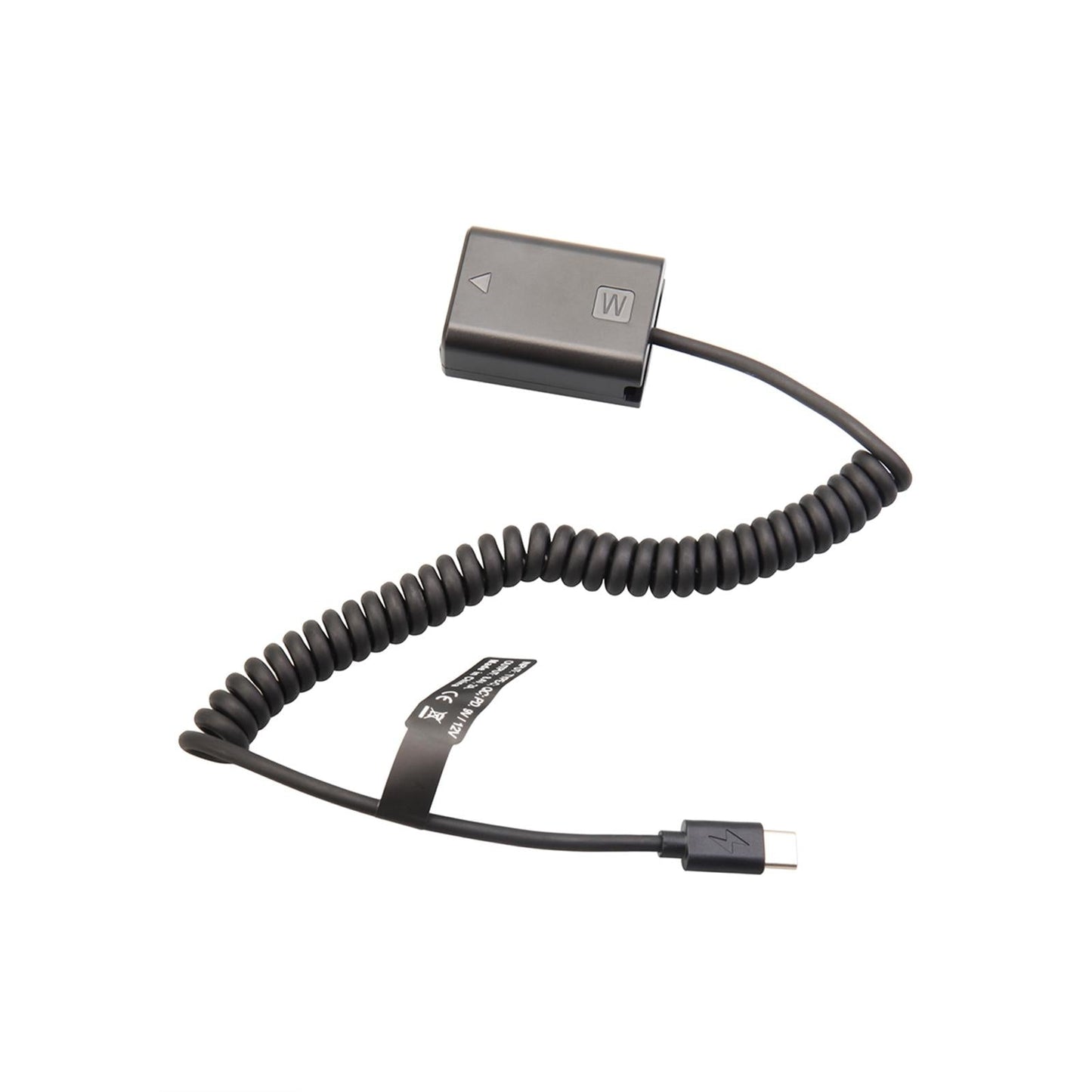 Dummy Battery Decoded Adapter with Type C Spring Cable for Sony A7S2 A6500