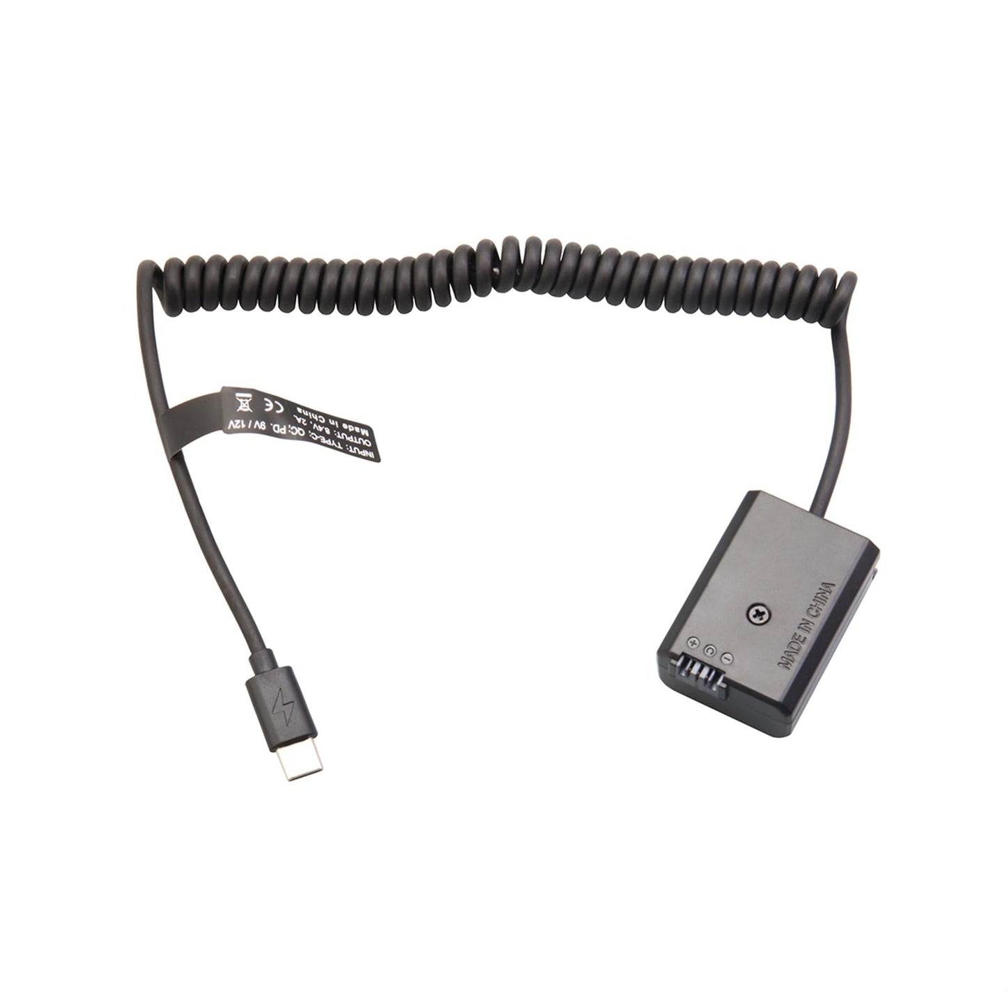 Dummy Battery Decoded Adapter with Type C Spring Cable for Sony A7S2 A6500