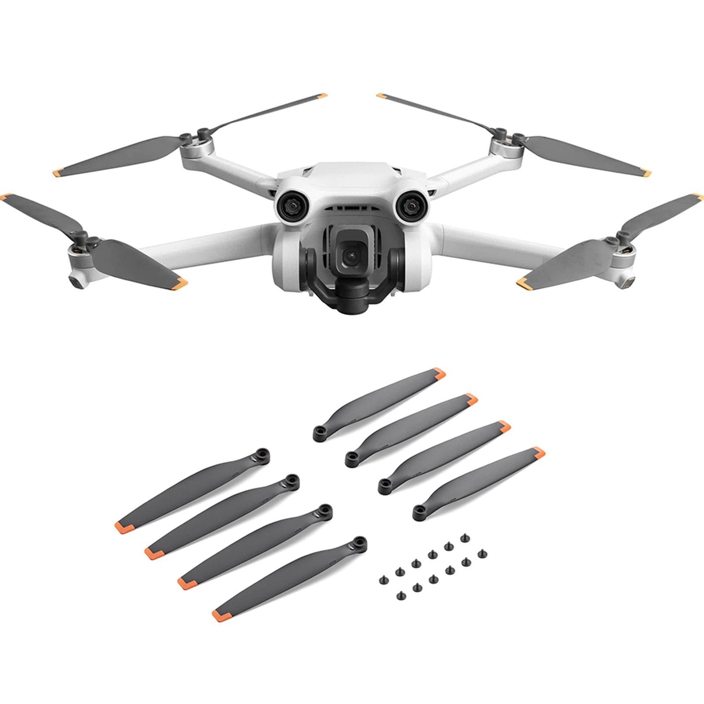 2Pairs Spare Propellers Airscrew Blades Orange Edge for DJI Mini 3 Pro Drone