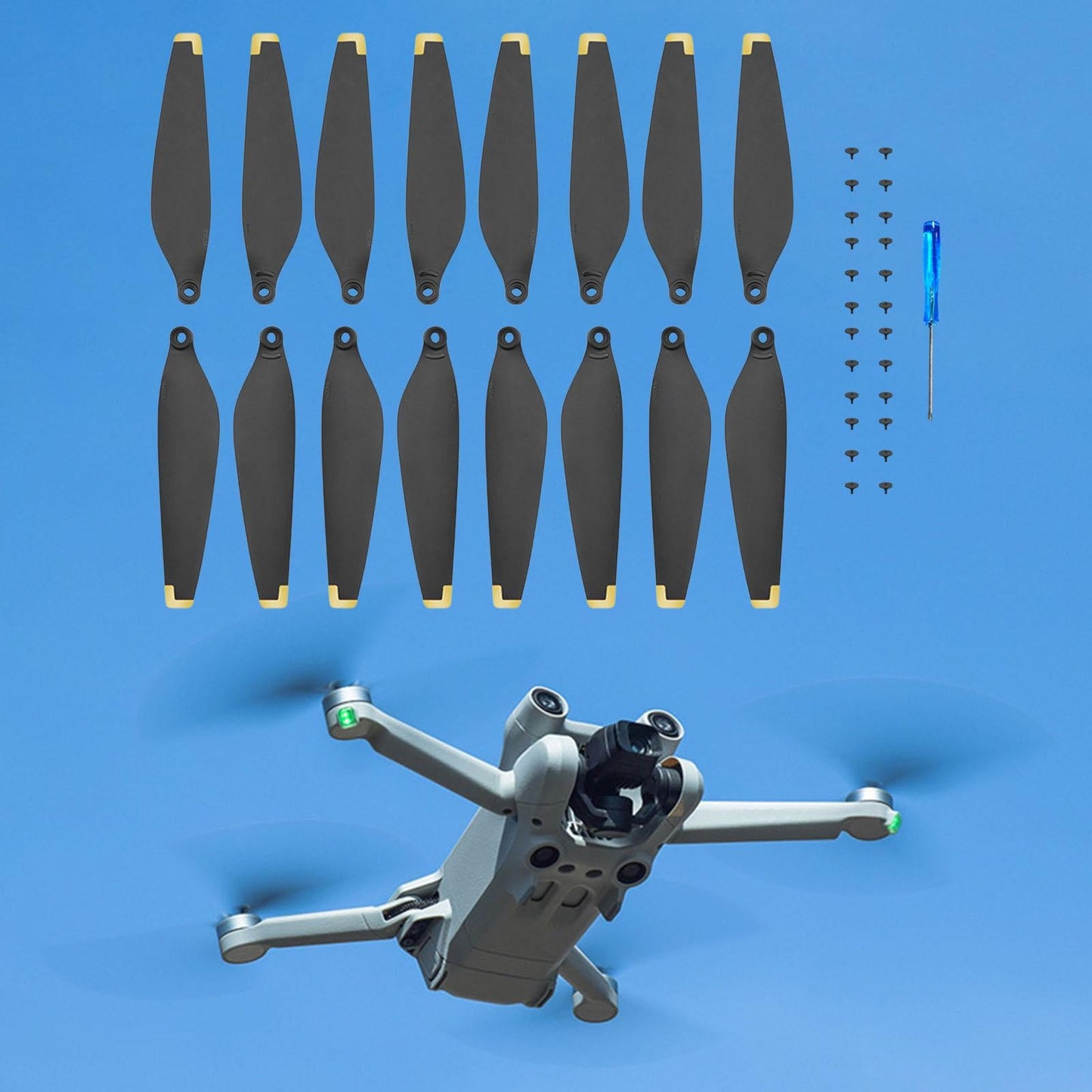 16x Propellers Blades Props Low Noise for DJI Mini 3 Pro Drone Replace