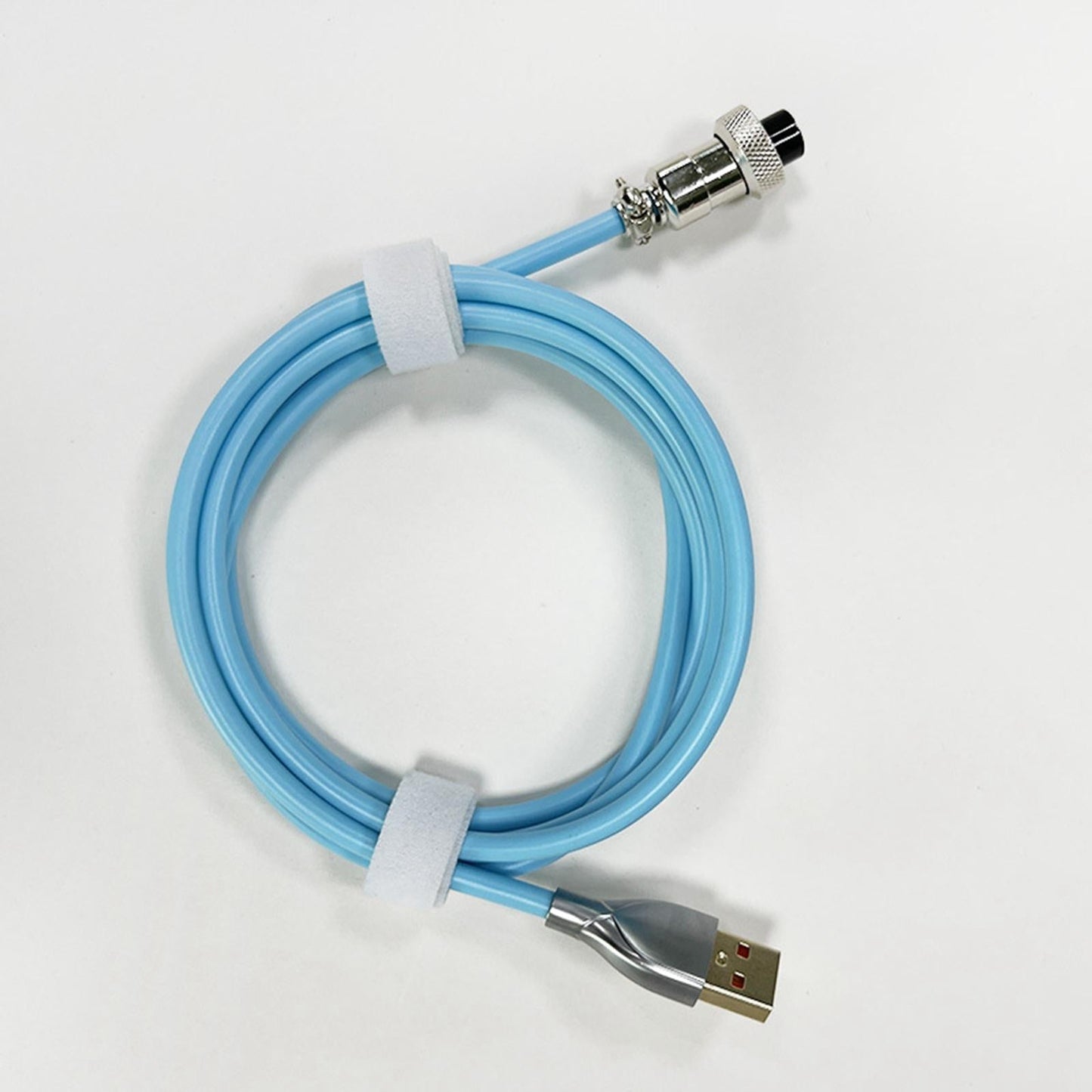 Coiled USB C Cable Detachable Flexible Tough for Mechanical Gaming Keyboard