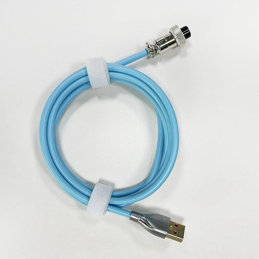 Coiled USB C Cable Detachable Flexible Tough for Mechanical Gaming Keyboard