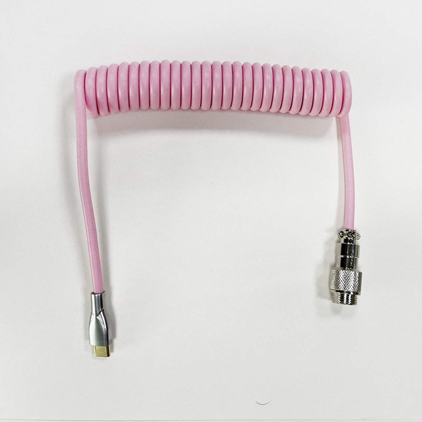 Coiled USB C Cable Detachable Flexible Tough for Mechanical Gaming Keyboard