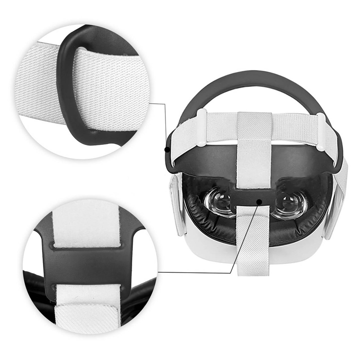 Soft Headband Cushion for Quest 2 VR Headset Removable TPU Protective Strap