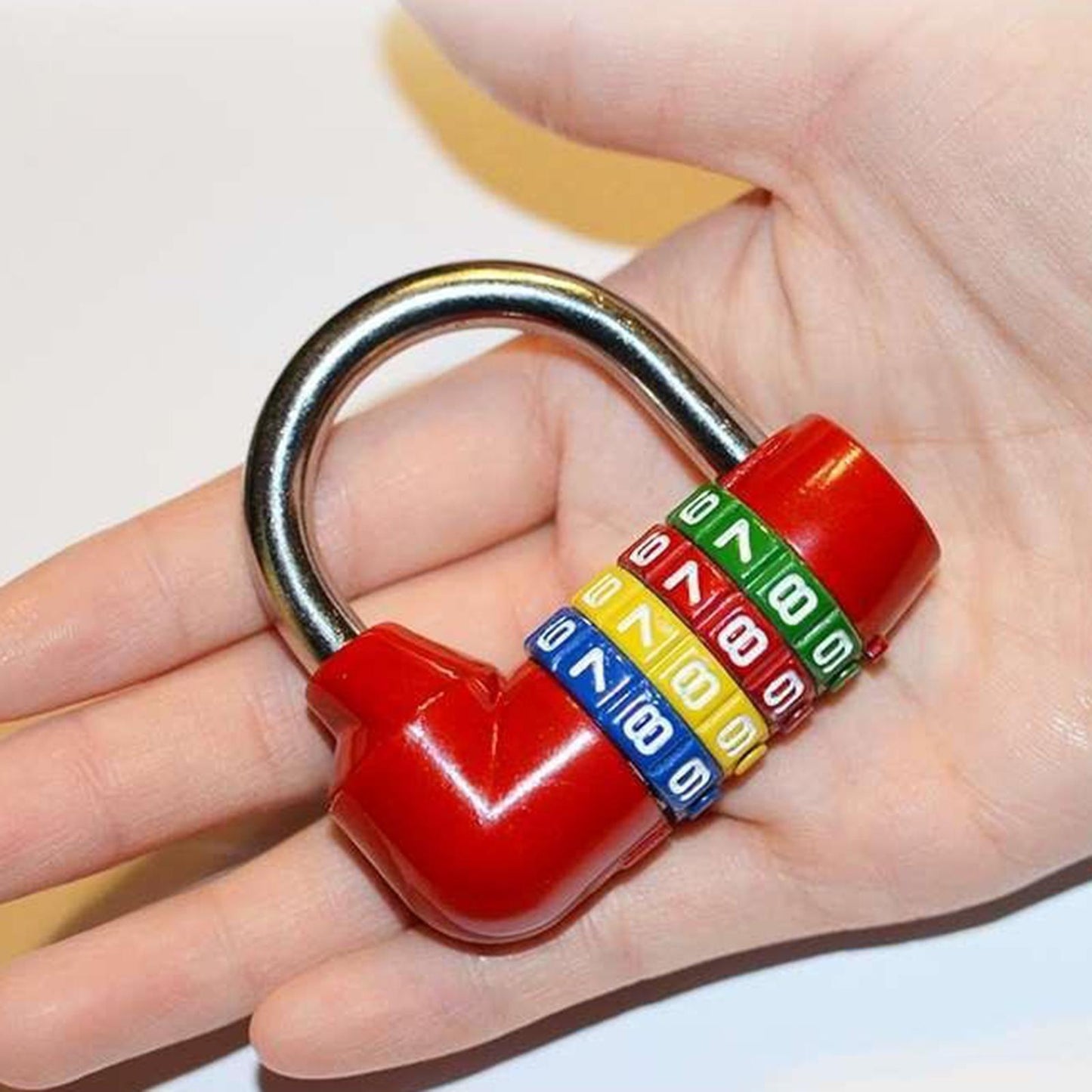 Waterproof 4 Digit Combination Safe Padlock Number Lock Gym Locker Silver