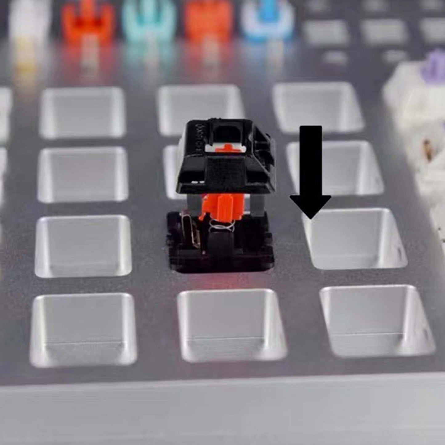 Metal 32 Switch Opener Lube Modding Station for Gamer Acrylic MX Box Silver