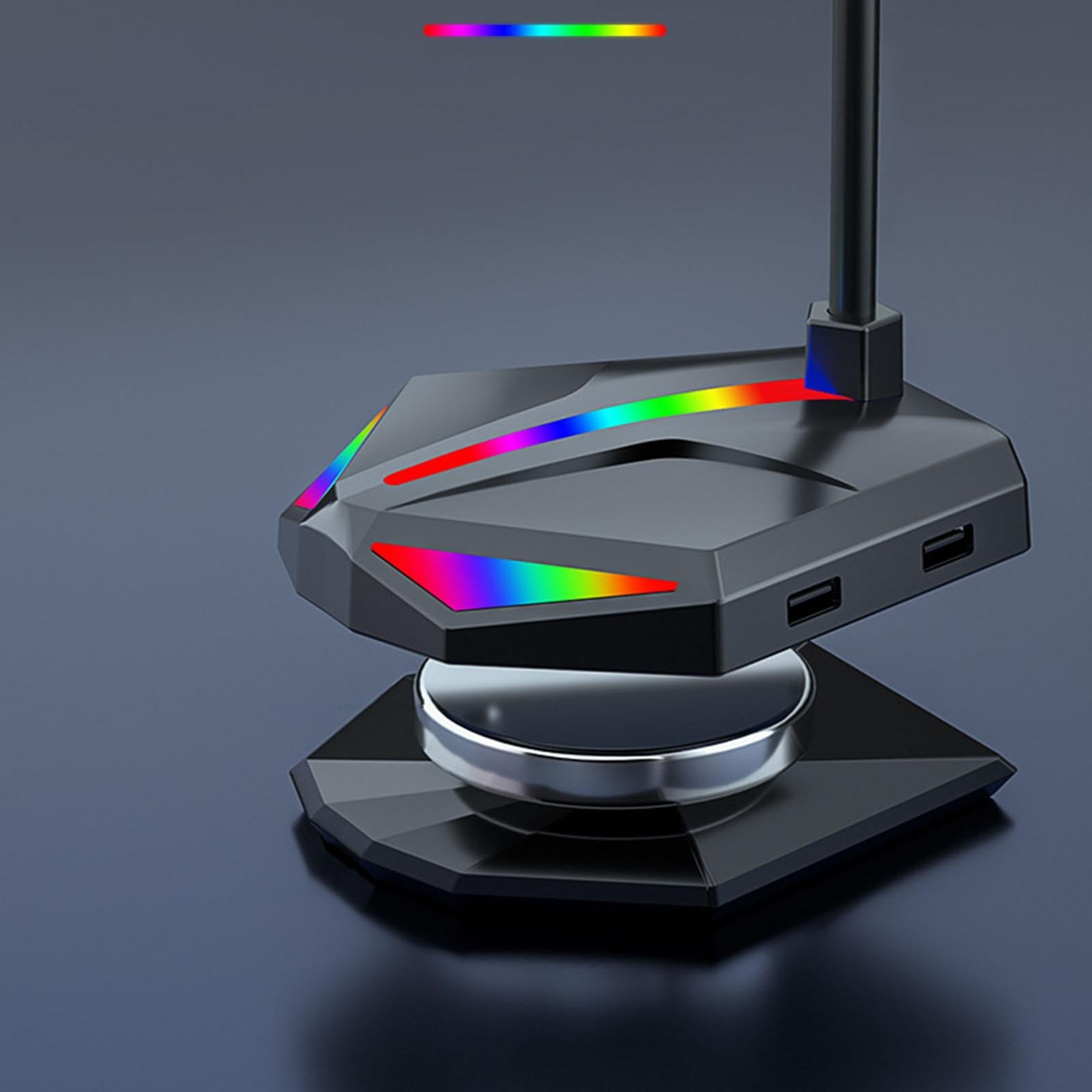 RGB Headphones Stand with RGB Light for Table PC Headphone Accessories