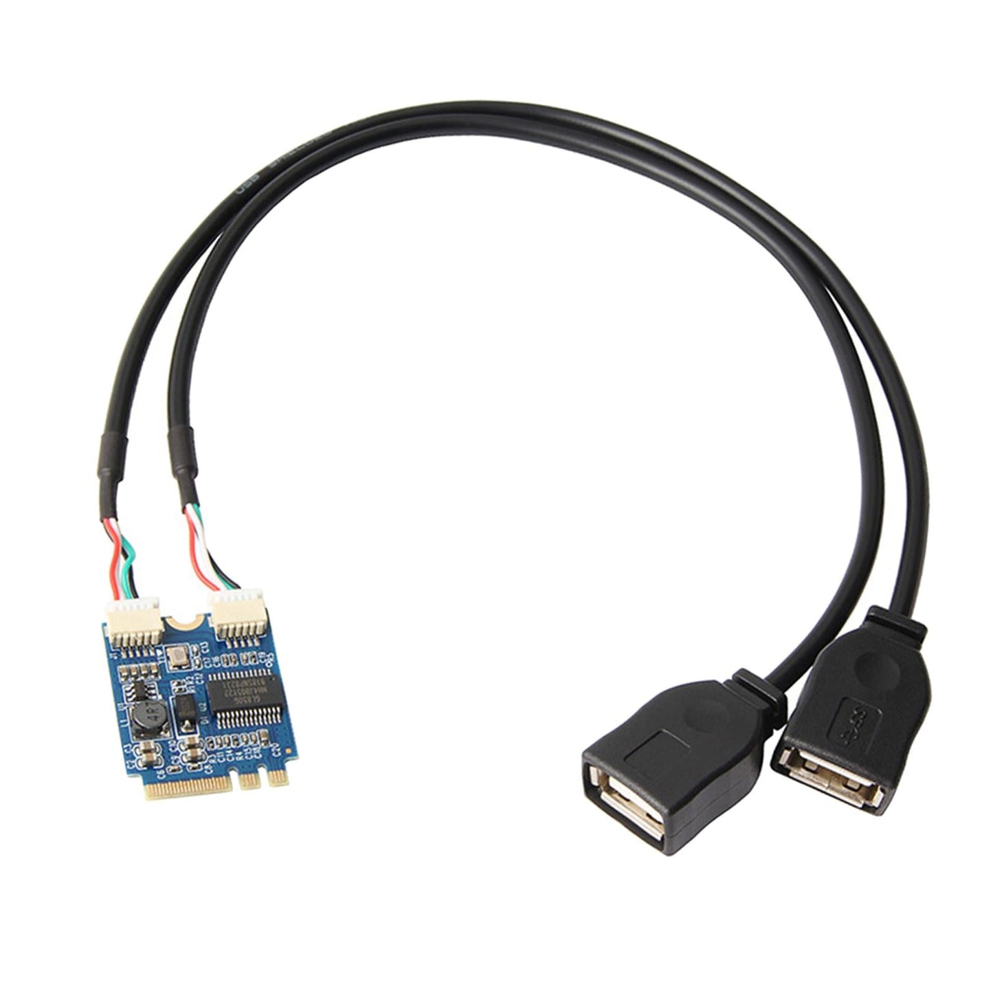 M.2 A/E Key to Dual USB 2.0 Cable Durable High Speed Portable High-Quality