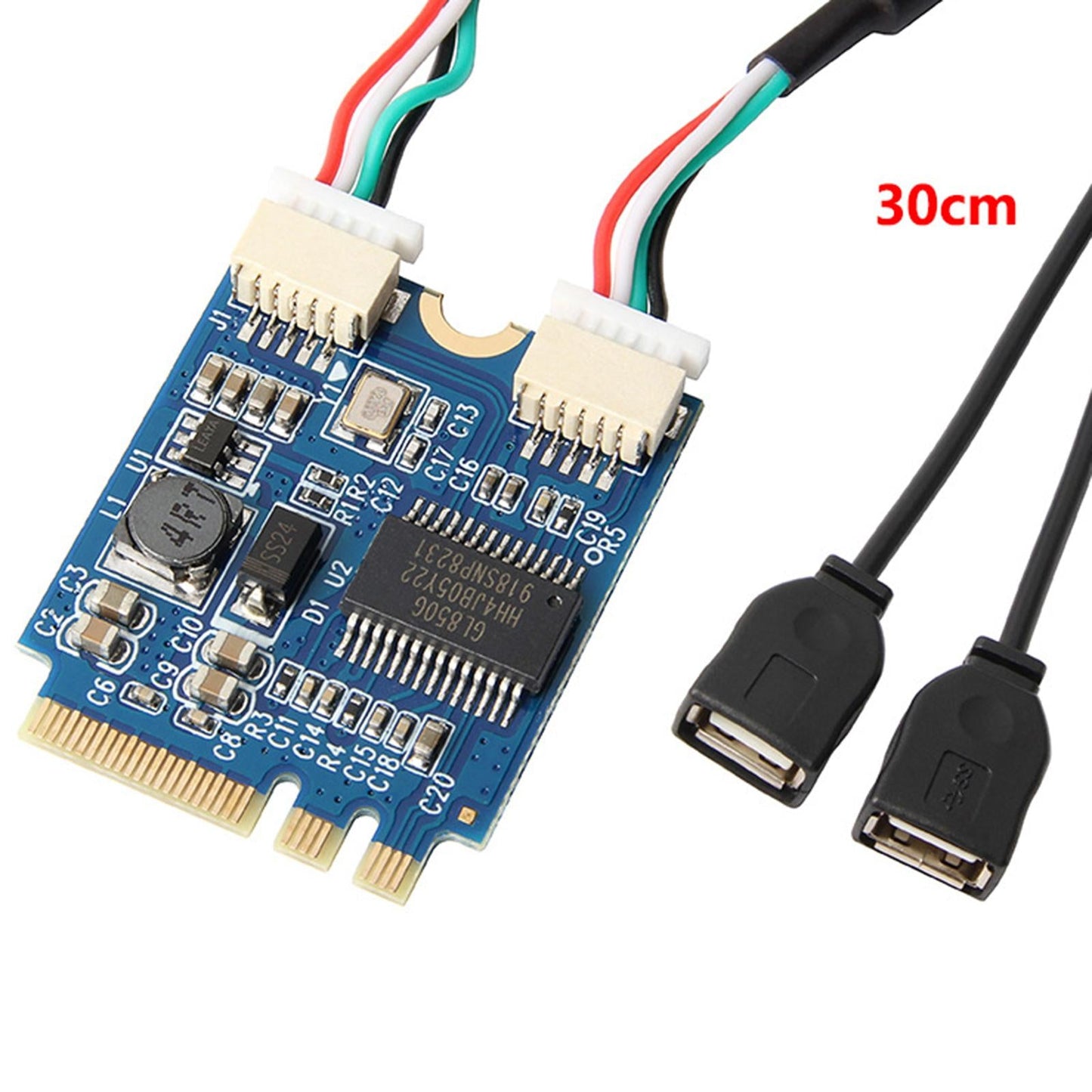 M.2 A/E Key to Dual USB 2.0 Cable Durable High Speed Portable High-Quality