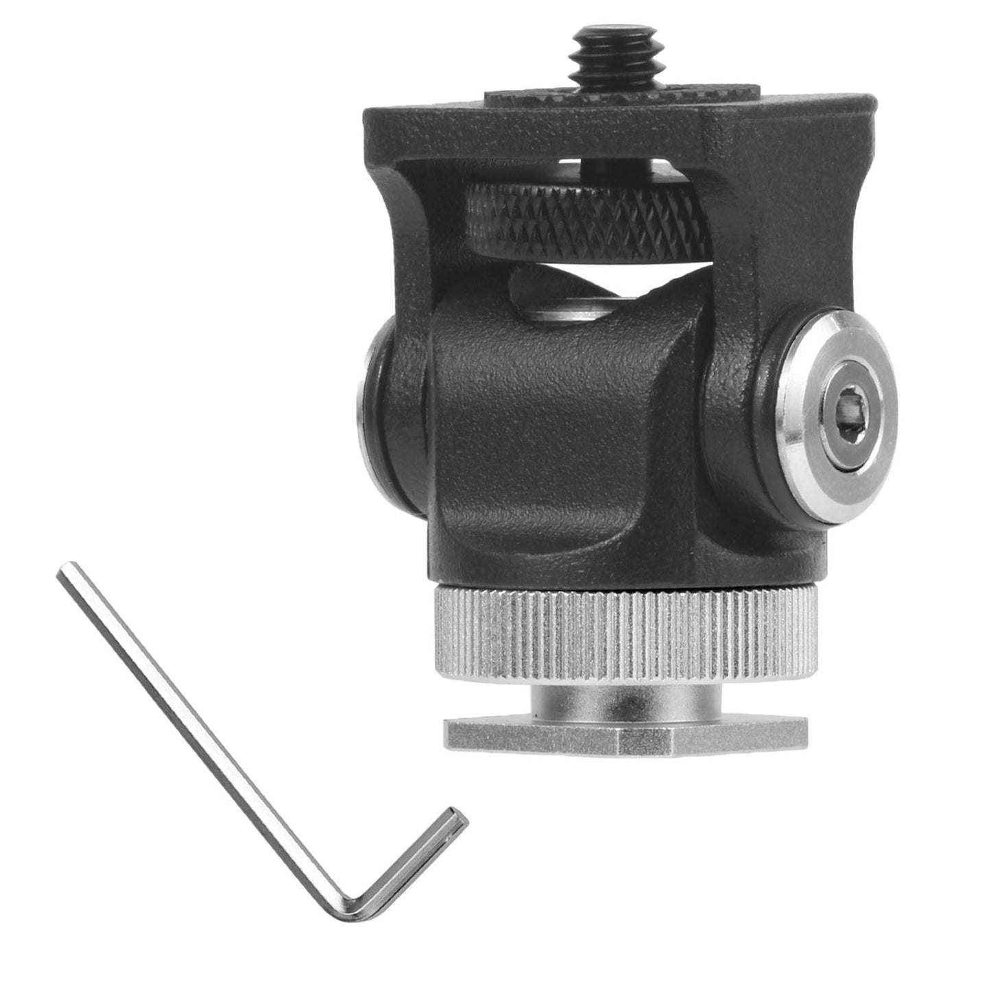 Hot Shoe Mount Adapter Rod Clamp 360 Swivel for Tripod Dsr Nikon black