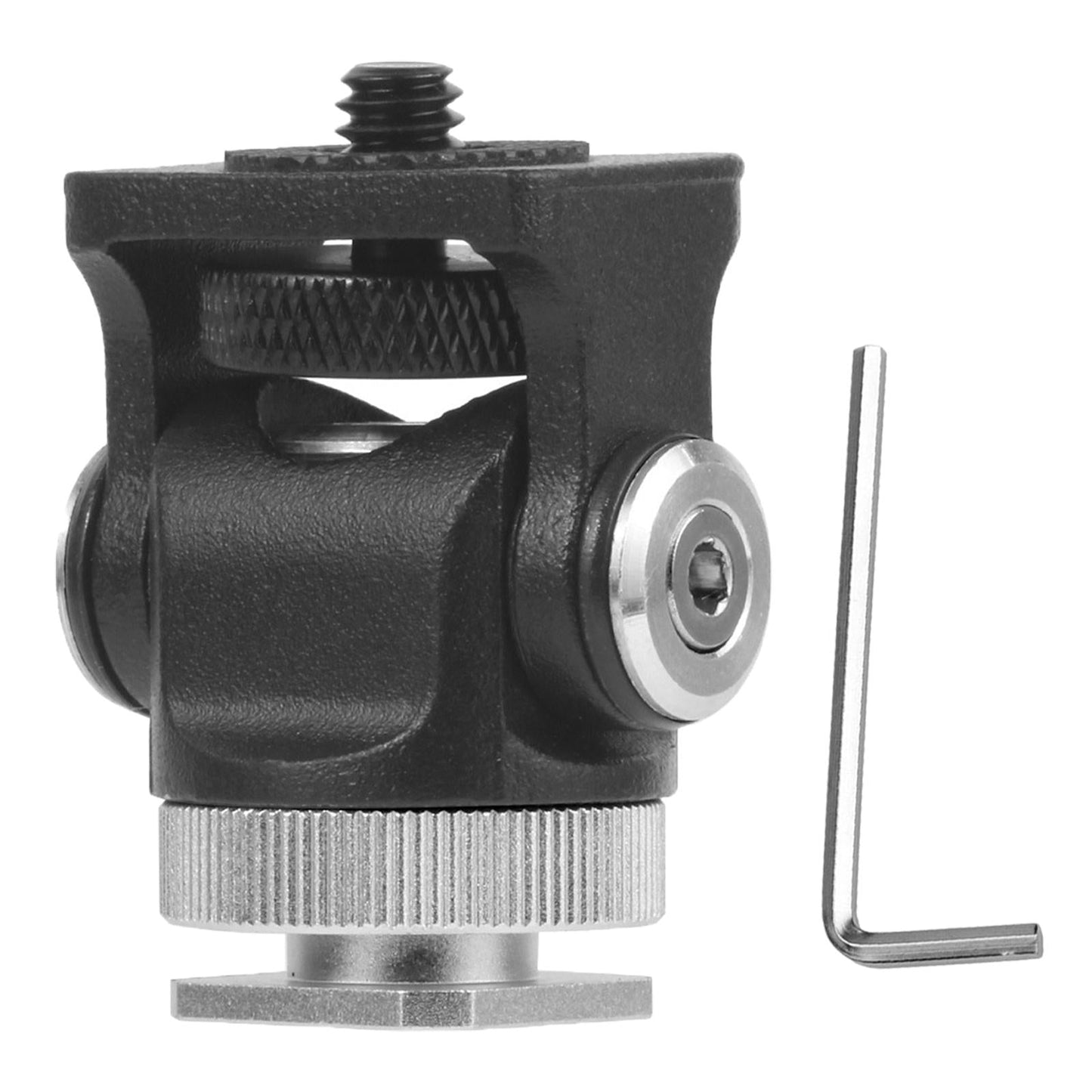 Hot Shoe Mount Adapter Rod Clamp 360 Swivel for Tripod Dsr Nikon black