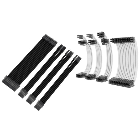 Basic Extension Cable Kit Extension Kit Plastic 8Pin 24Pin for PC Computer White