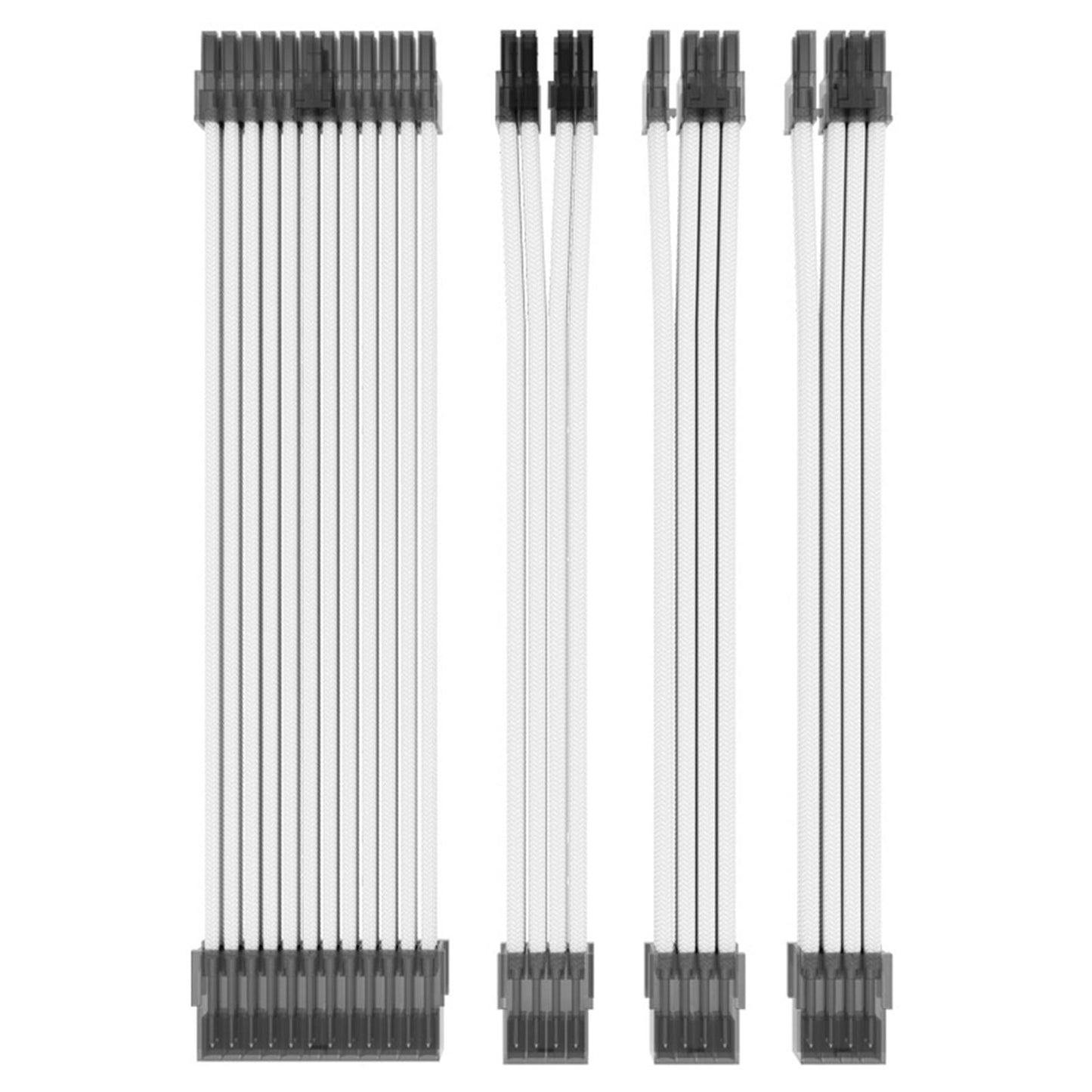 Basic Extension Cable Kit Extension Kit Plastic 8Pin 24Pin for PC Computer White