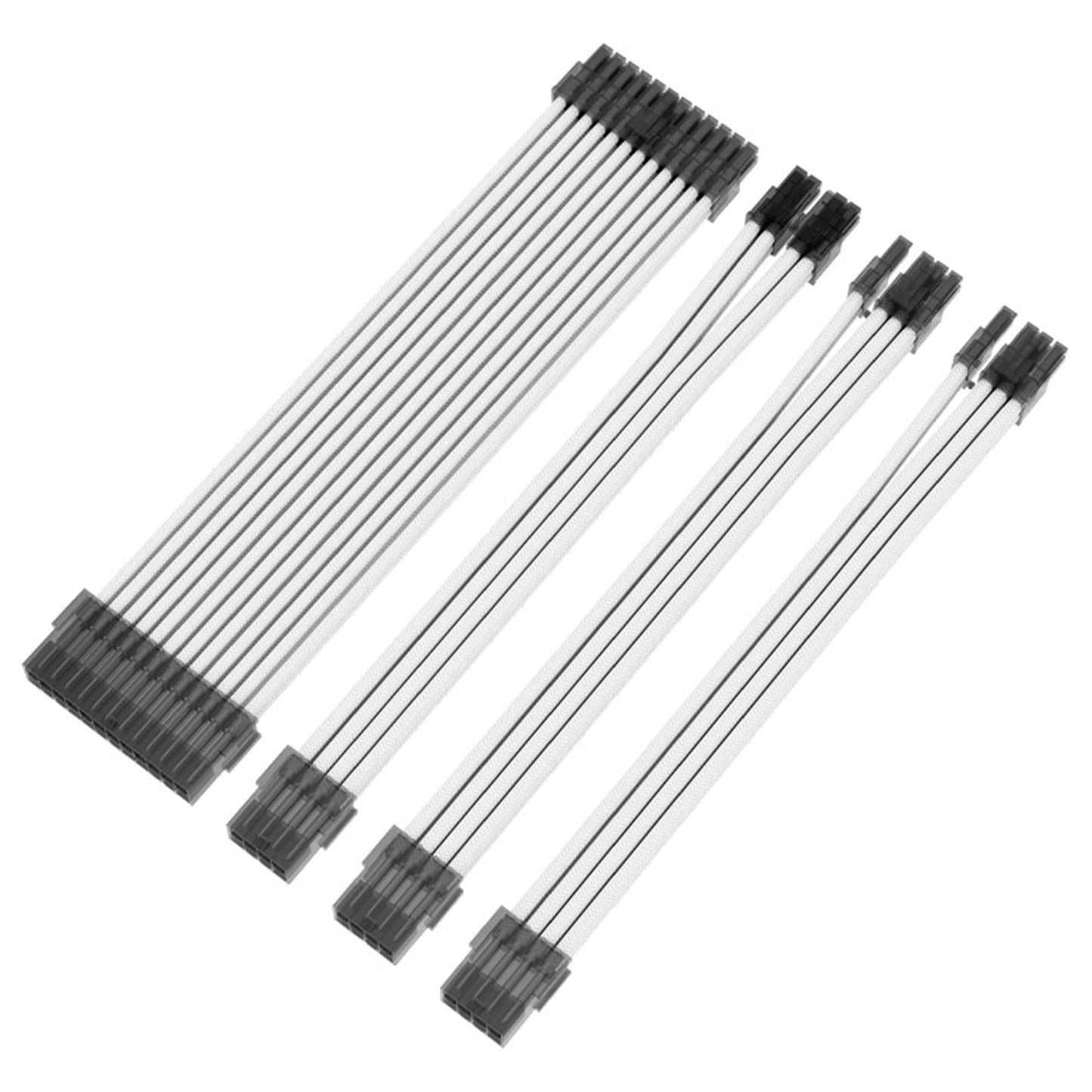 Basic Extension Cable Kit Extension Kit Plastic 8Pin 24Pin for PC Computer White