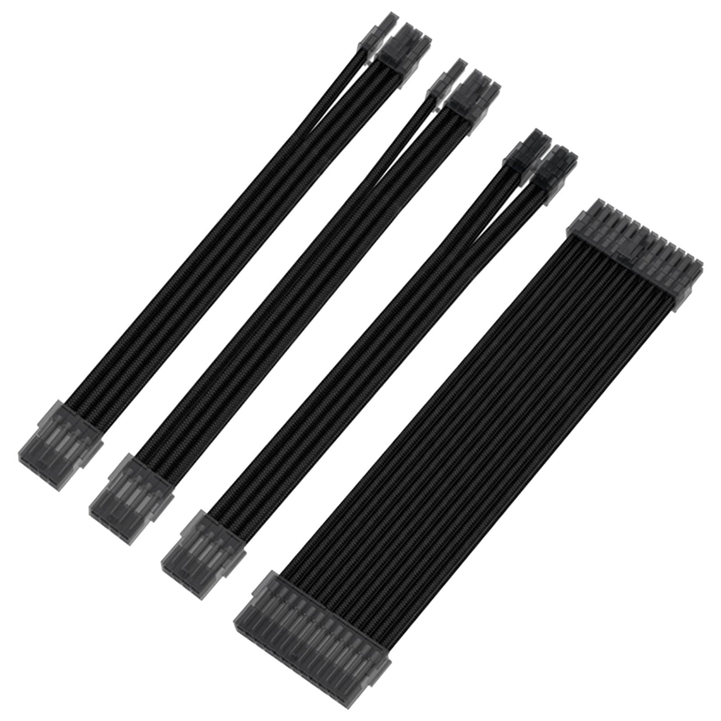 Basic Extension Cable Kit Extension Kit Plastic 8Pin 24Pin for PC Computer Black