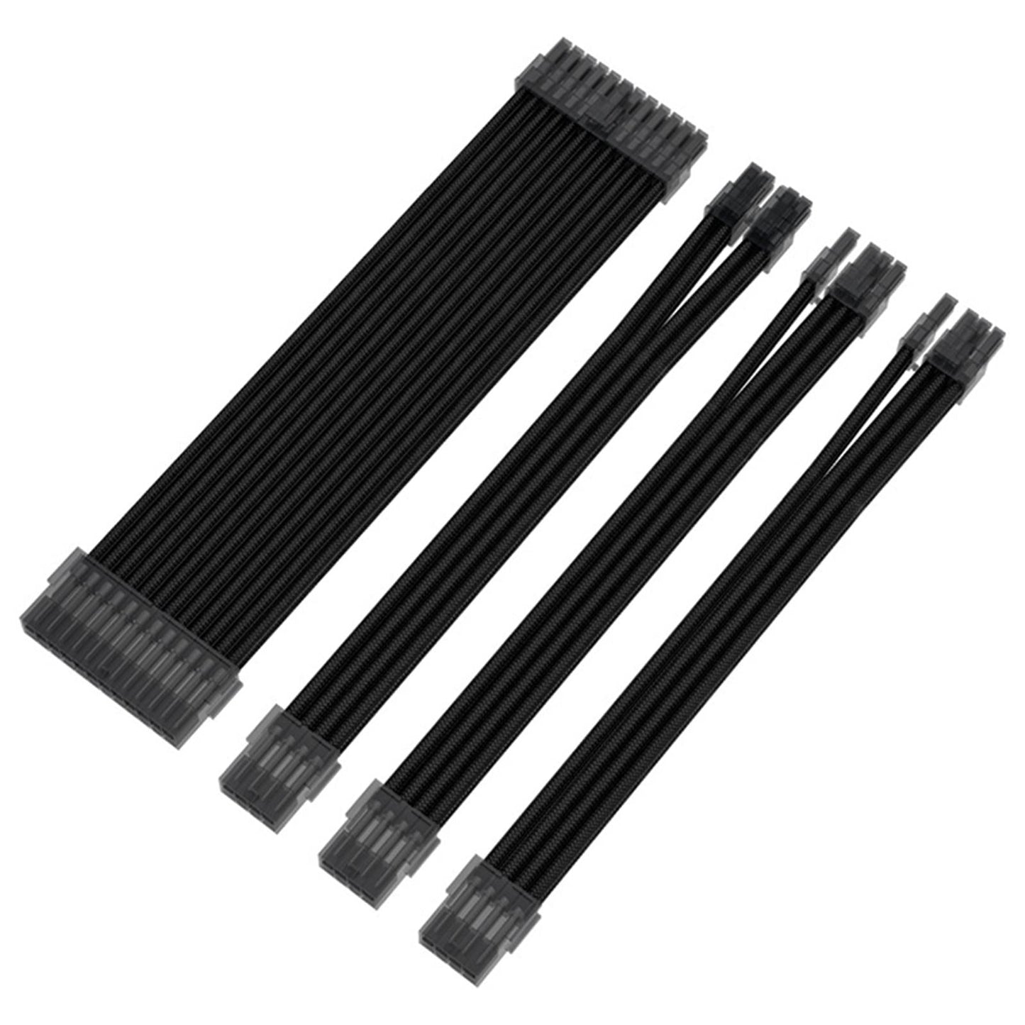 Basic Extension Cable Kit Extension Kit Plastic 8Pin 24Pin for PC Computer Black