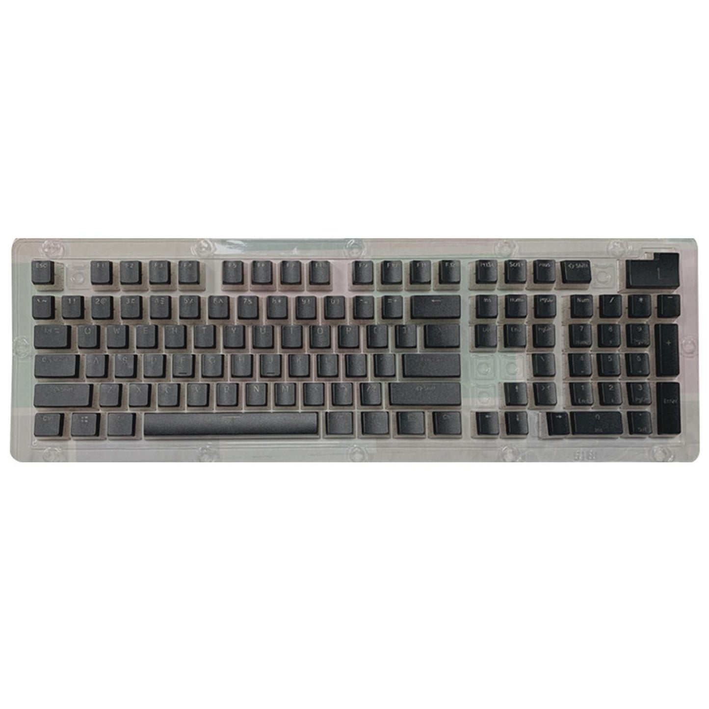 Gaming 108 Key Keycaps Kit Double Shot English PBT for Mechanical Keyboards Black