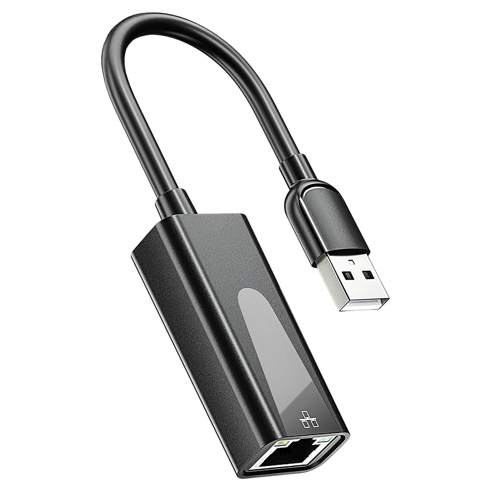 Compact Network Adapter Port USB to Gigabit Ethernet Adapter USB to Wired LAN Adapter Compact for L ...