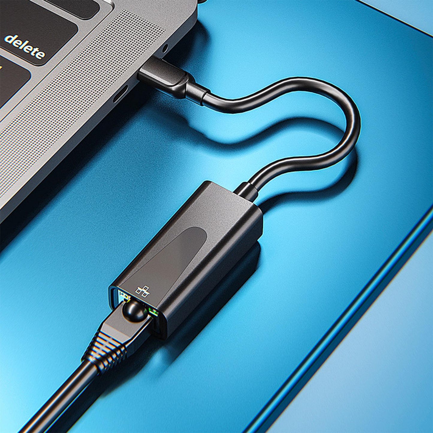 USB to Gigabit Ethernet Adapter USB to Wired LAN Adapter Compact for Laptop