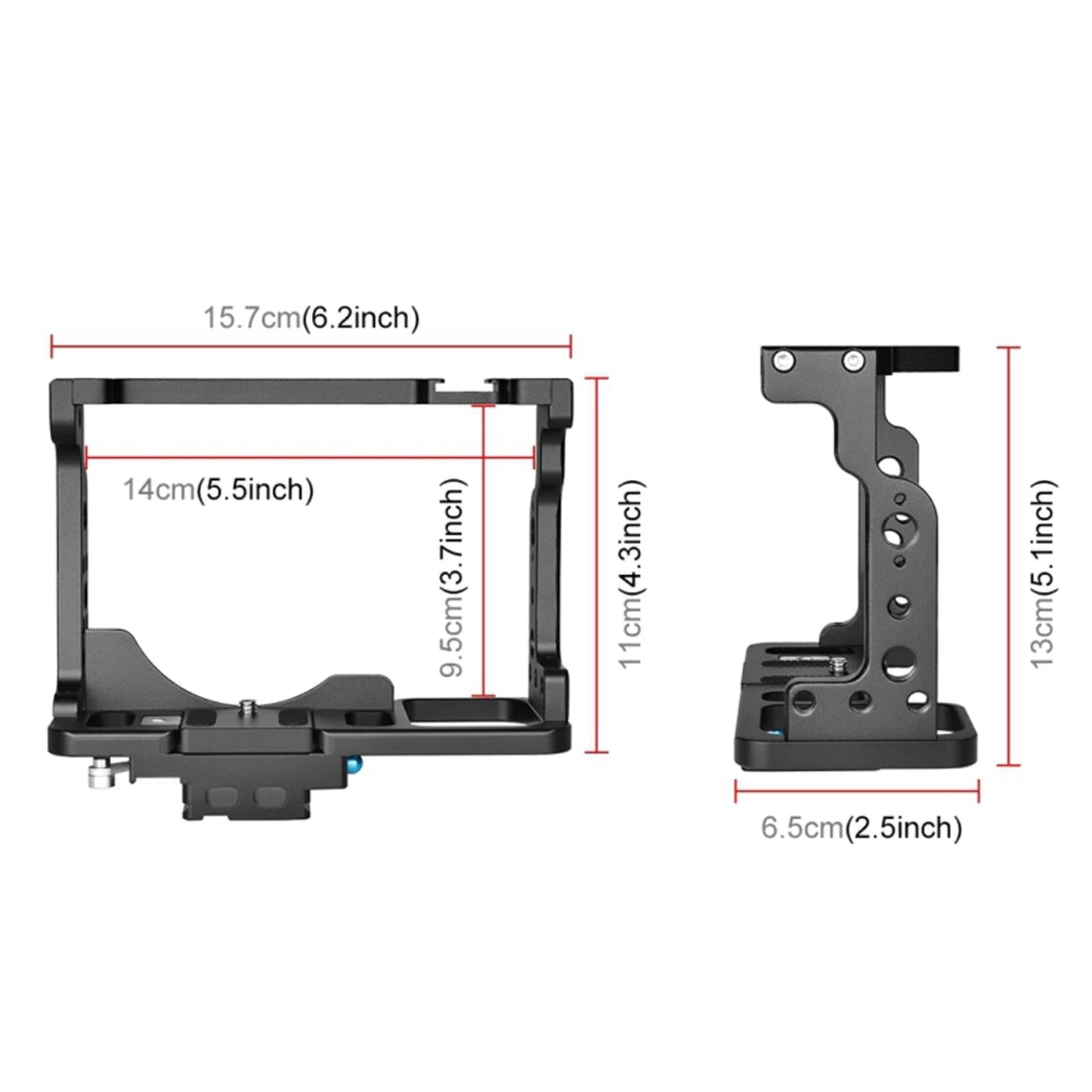 Camera Cage Aluminium Alloy Quick Release Plate for Nikon Z6 Z7 DSLR Camera