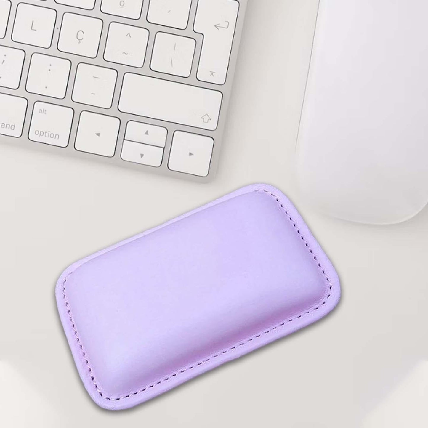 Ergonomic PU Leather Mouse Wrist Rest Easy Typing for Gaming Home Office Pink