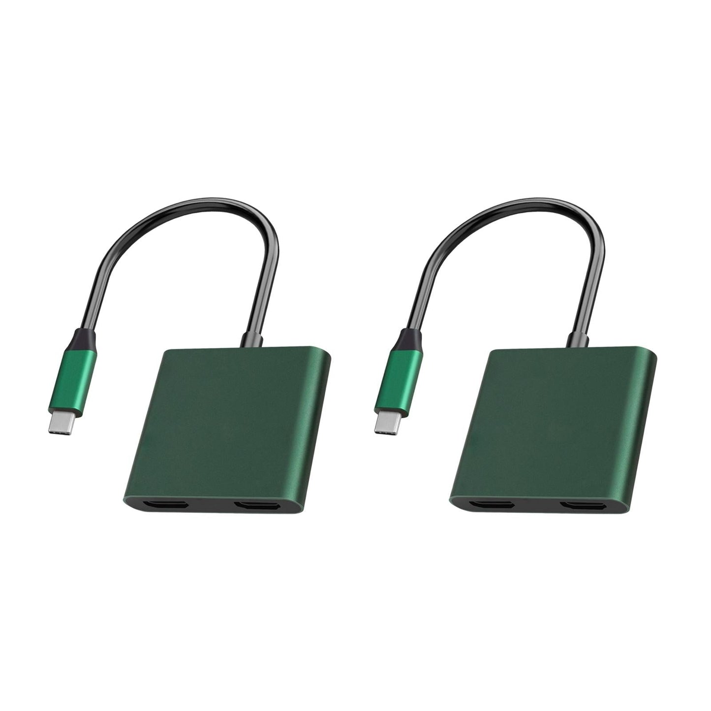 USB Type C to Dual HDMI Adapter 4K 30Hz for Windows for Mac OS 4 in 1