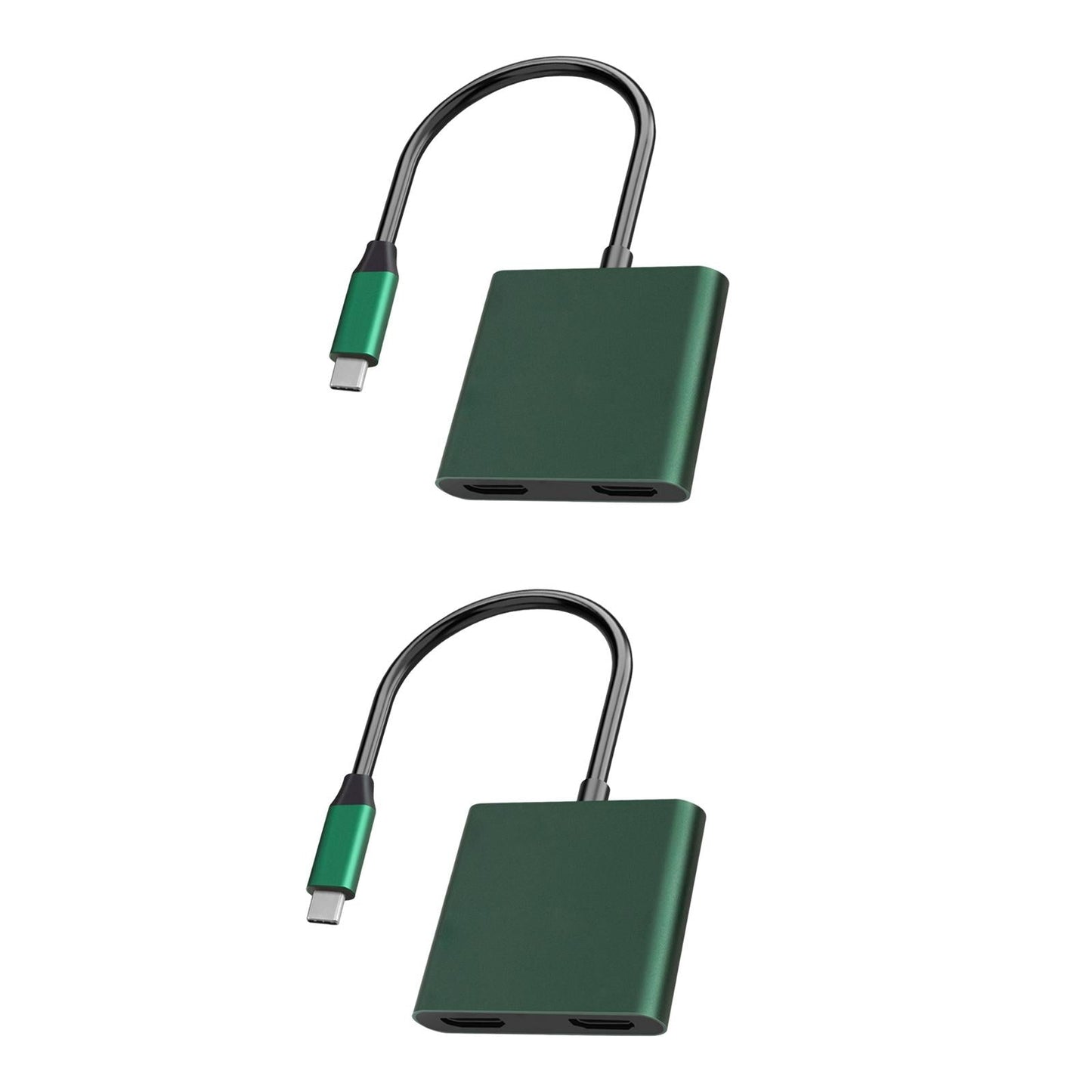 USB Type C to Dual HDMI Adapter 4K 30Hz for Windows for Mac OS 4 in 1