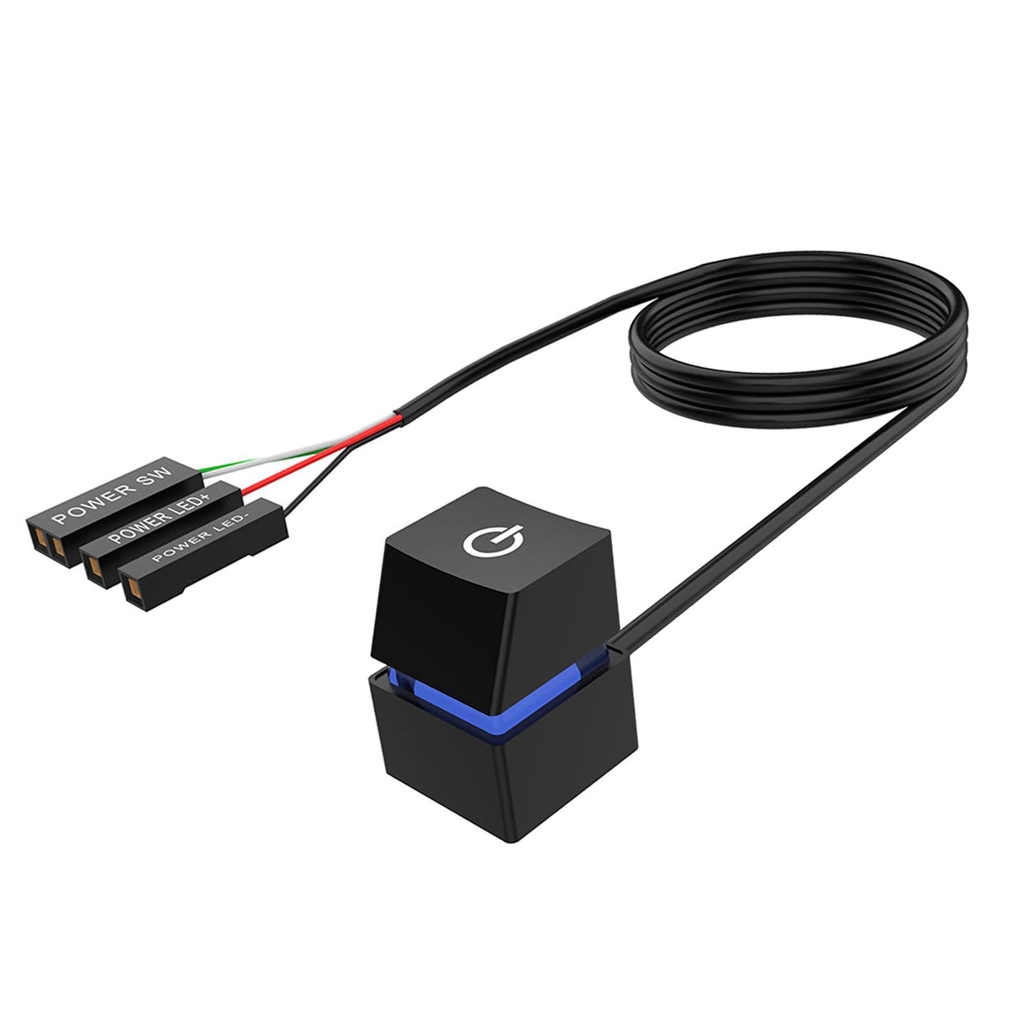 External Remote Switch Button Computer Supplies with 2M Cables for Home