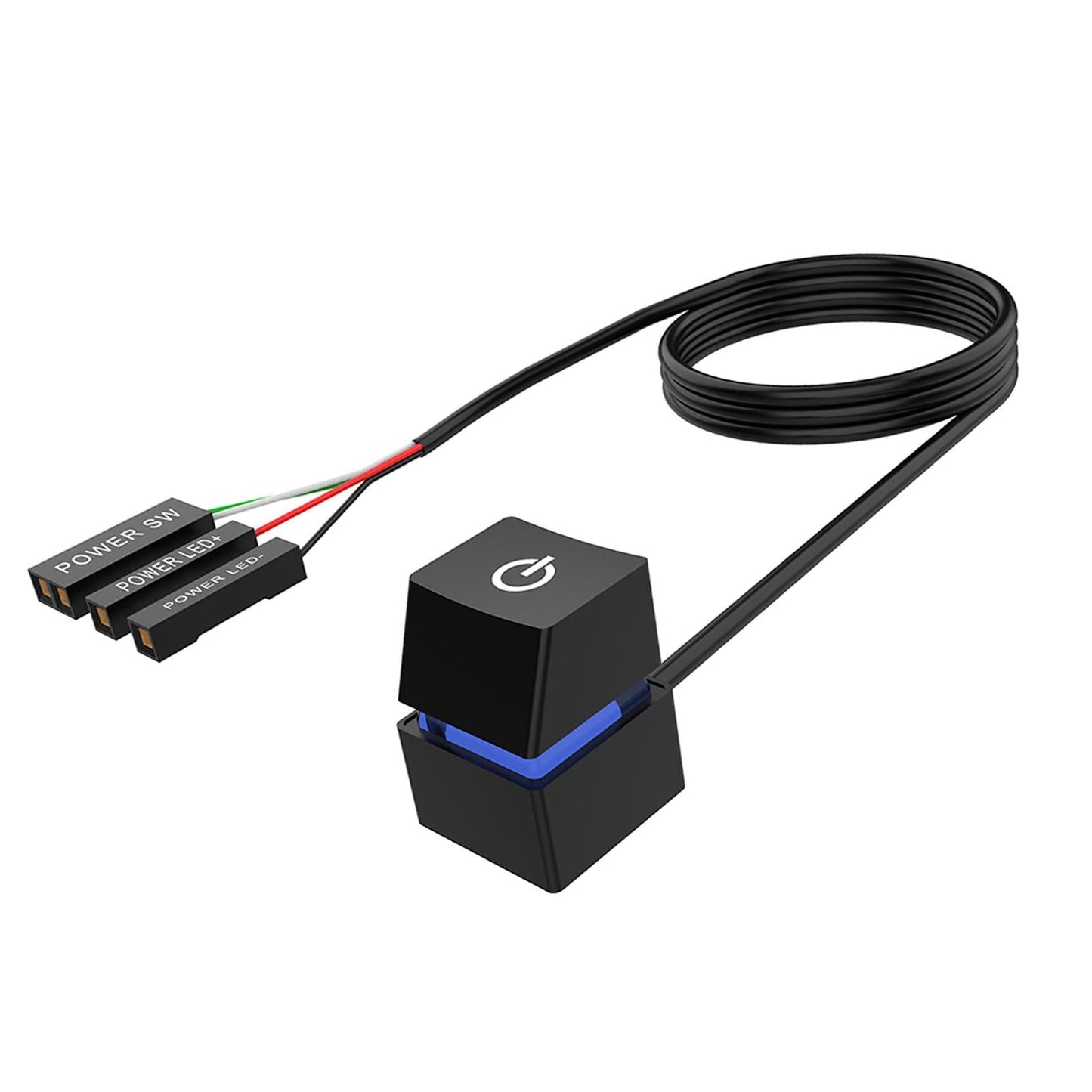 External Remote Switch Button Computer Supplies with 2M Cables for Home