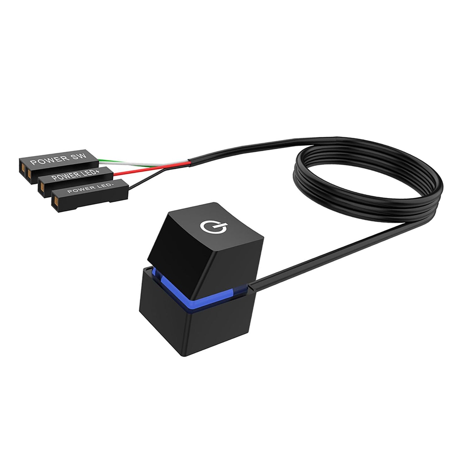 External Remote Switch Button Computer Supplies with 2M Cables for Home