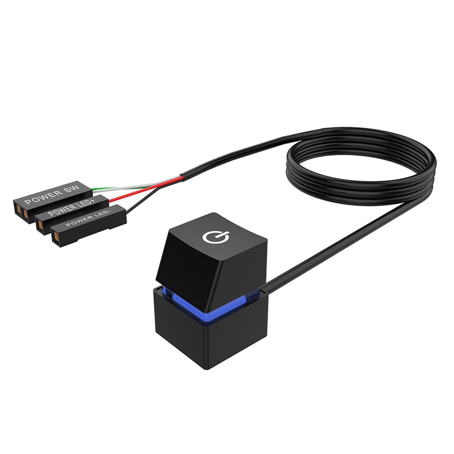 External Remote Switch Button Computer Supplies with 2M Cables for Home
