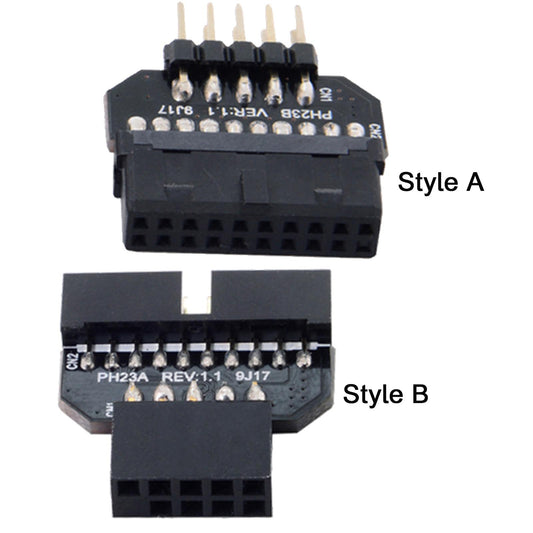 USB 2.0 9 Pin to USB 3.0 19 Pin Adapter for Motherboard Accessories Parts Style A