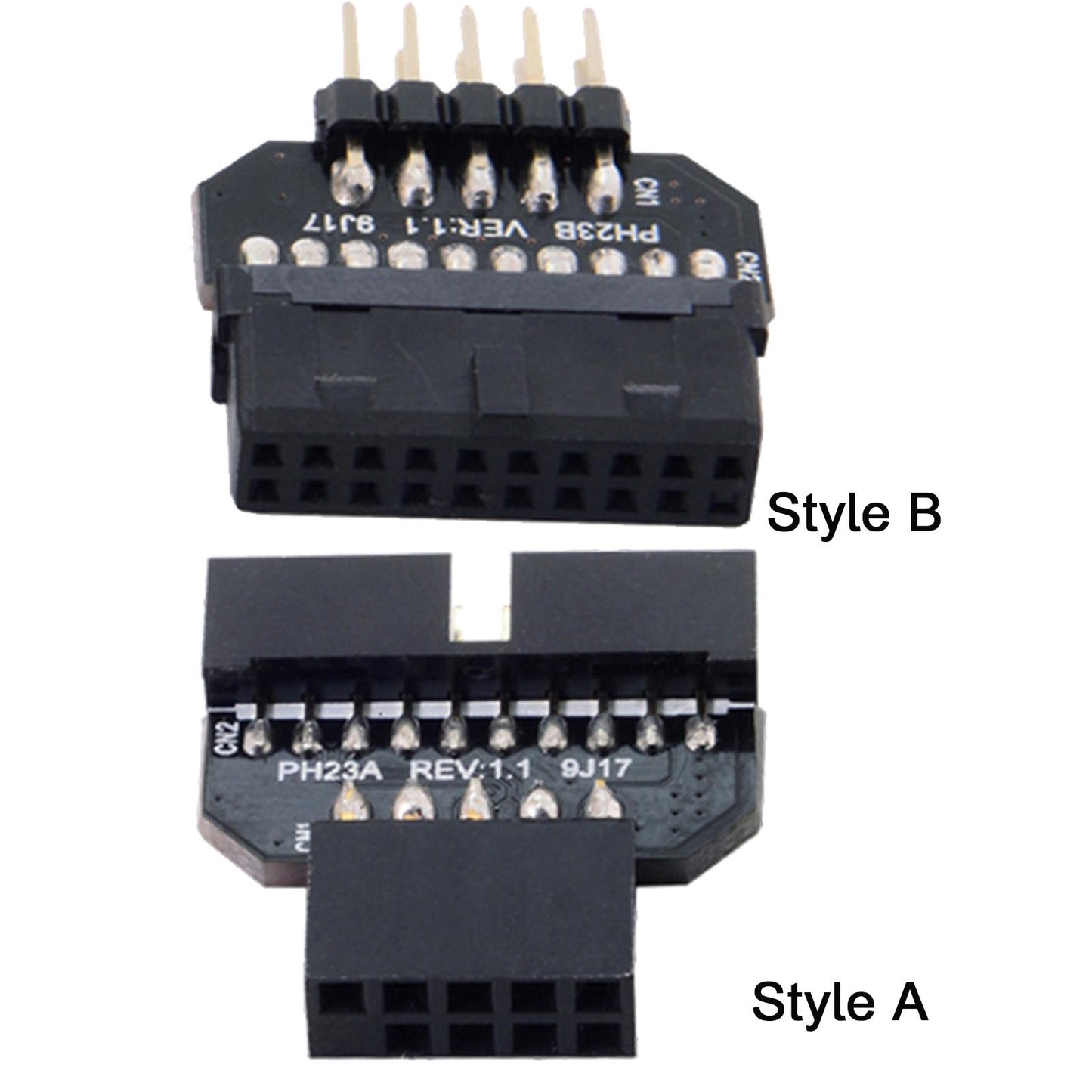 USB 2.0 9 Pin to USB 3.0 19 Pin Adapter for Motherboard Accessories Parts Style A