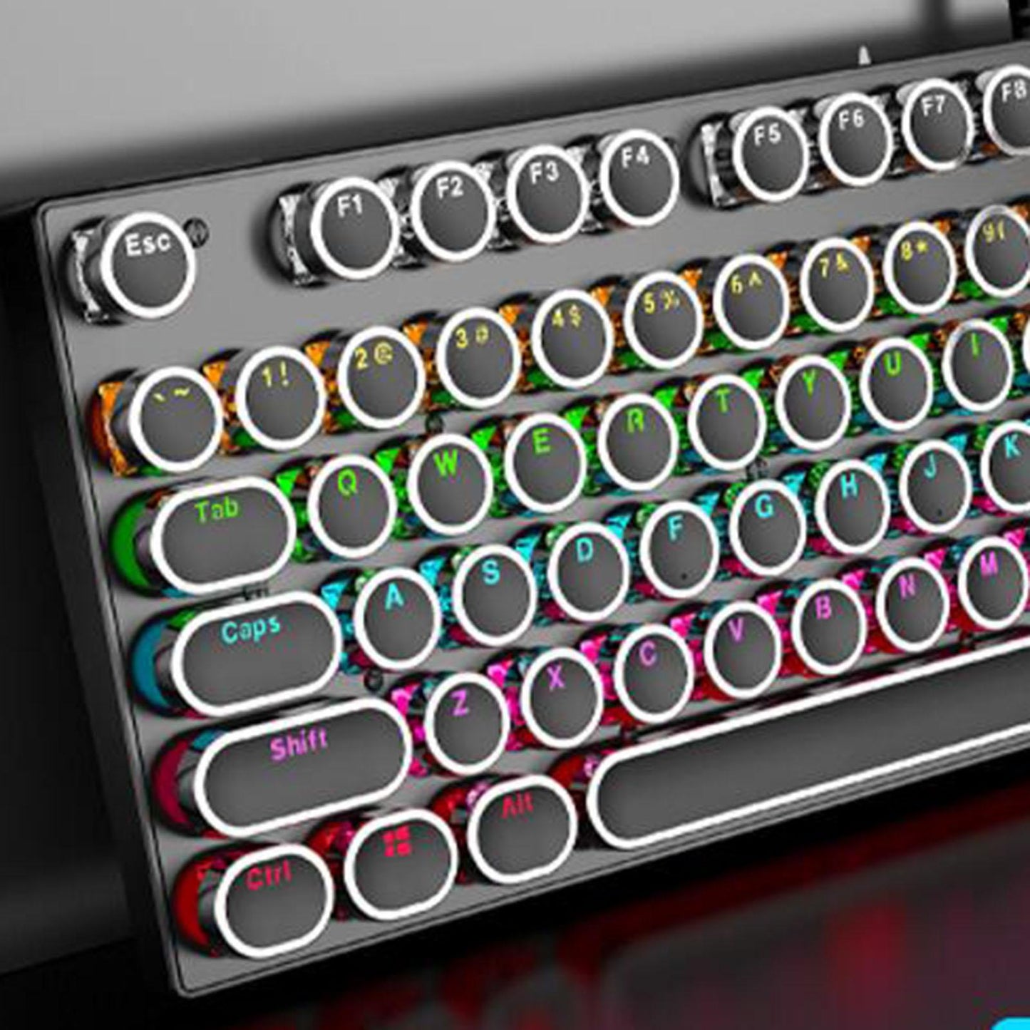Ergonomic 104 Keys Mechanical Gaming Keyboard USB Wired for Game Computer PC Black