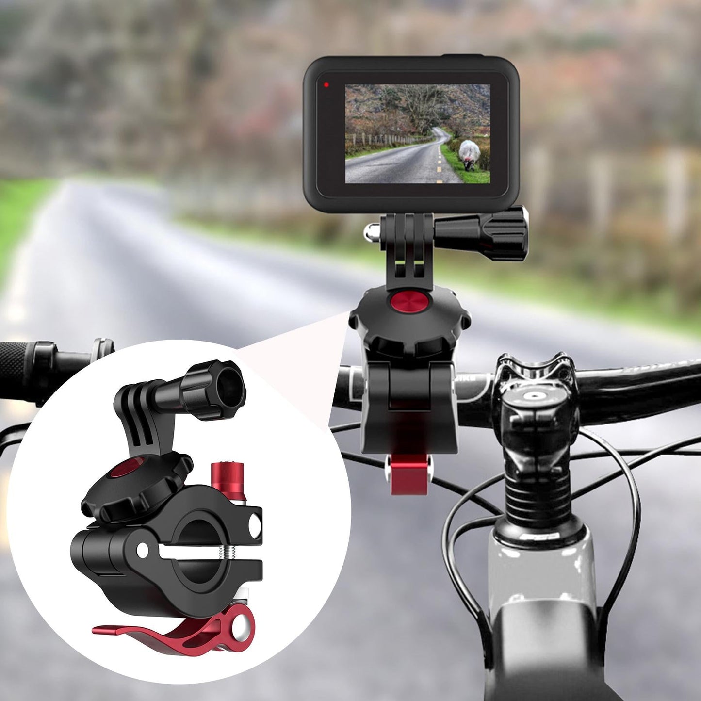 Portable Bike Camera Mount Holder for Insta360 One R Sports Camera