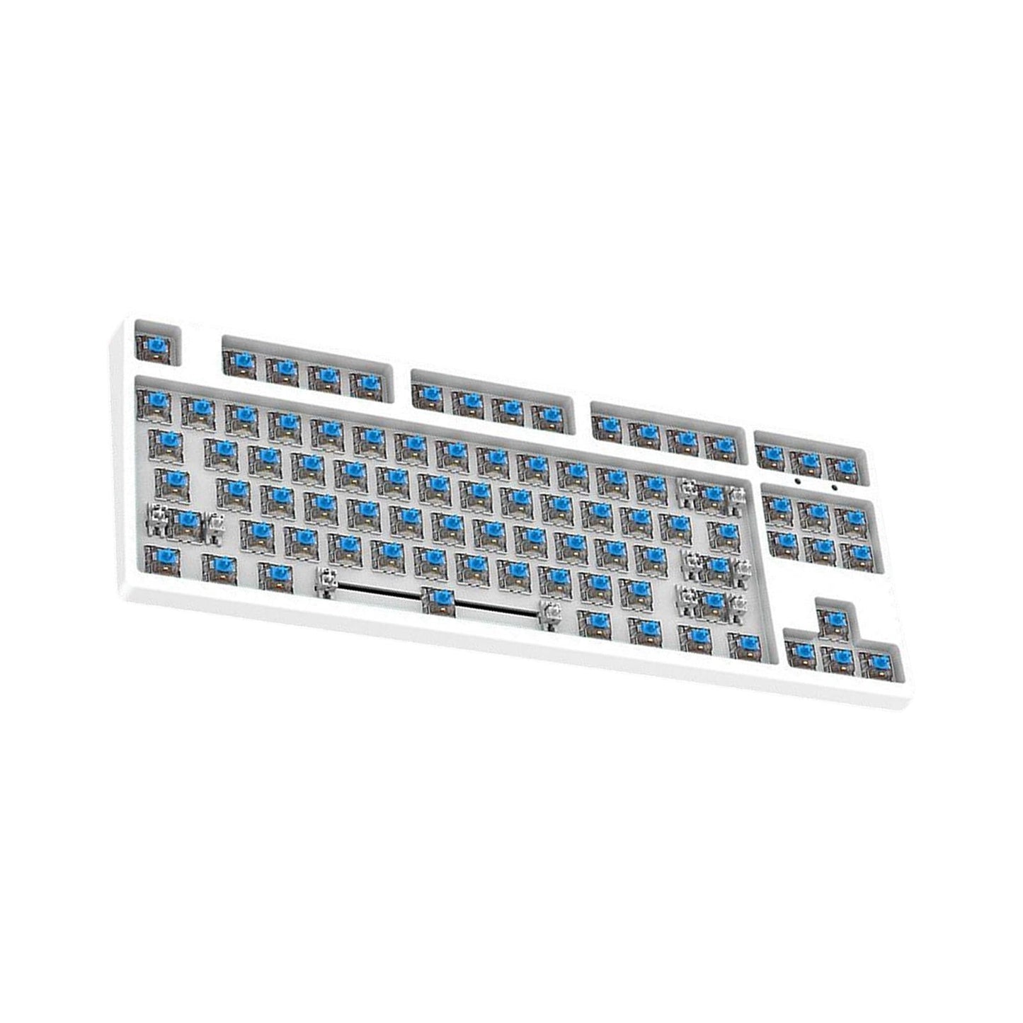 87 Keys DIY Wired Mechanical Keyboard Kit with Blue Switch for PC Parts White