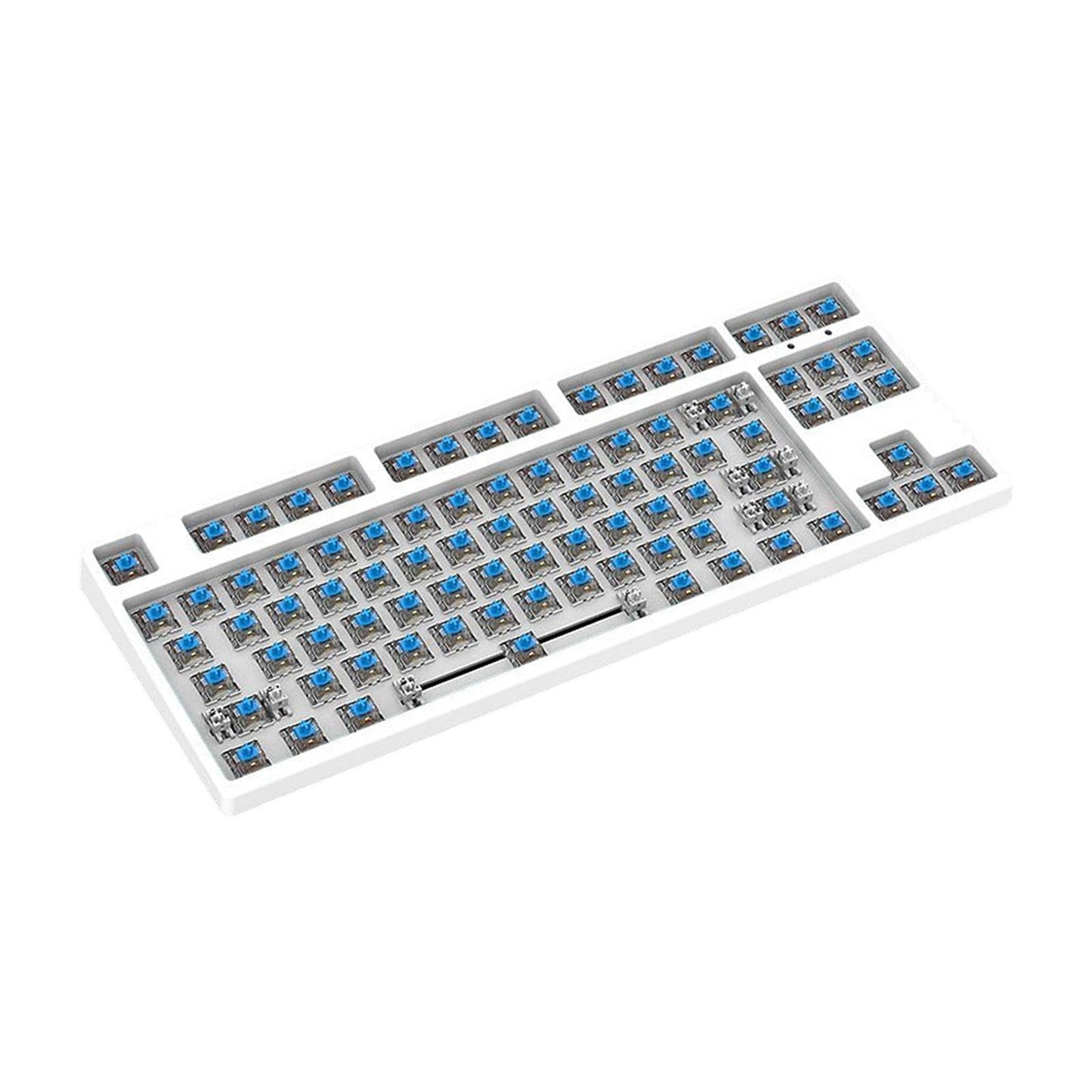 87 Keys DIY Wired Mechanical Keyboard Kit with Blue Switch for PC Parts White