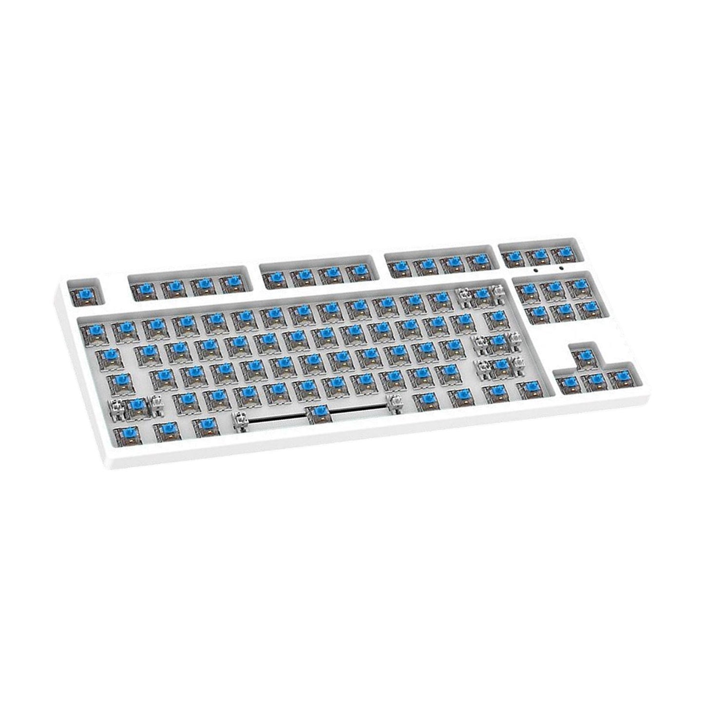 87 Keys DIY Wired Mechanical Keyboard Kit with Blue Switch for PC Parts White
