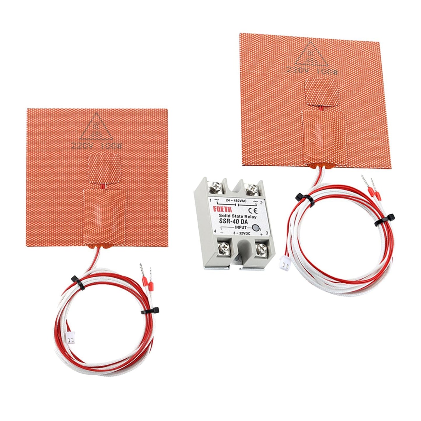 Hot Bed Silicone Heater Pad for 3D Printer 220V 100W 3D Printer Parts Without Relay