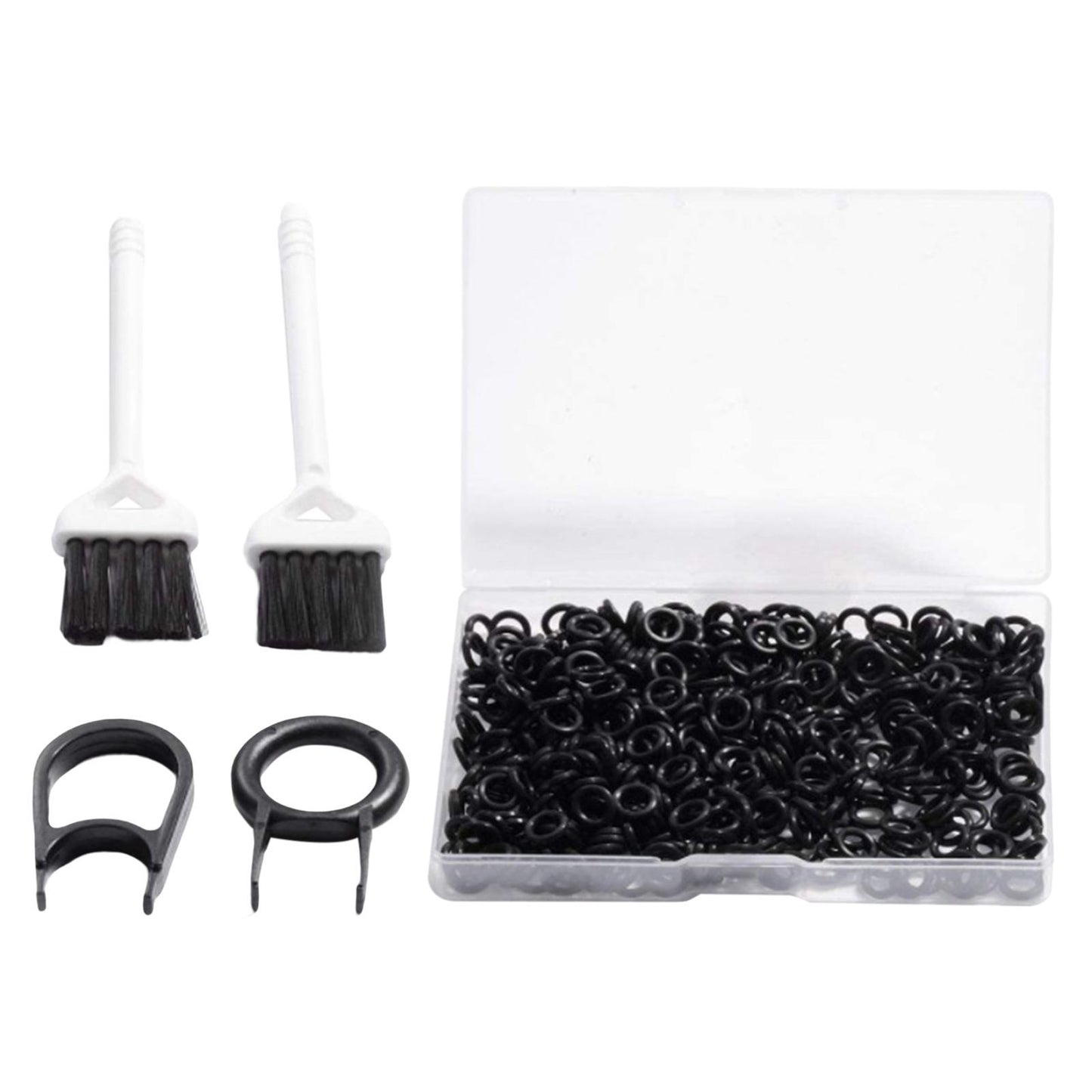 500Pcs o rings Keyboard Switch Dampener with Keyboard Pullers Portable Transparent