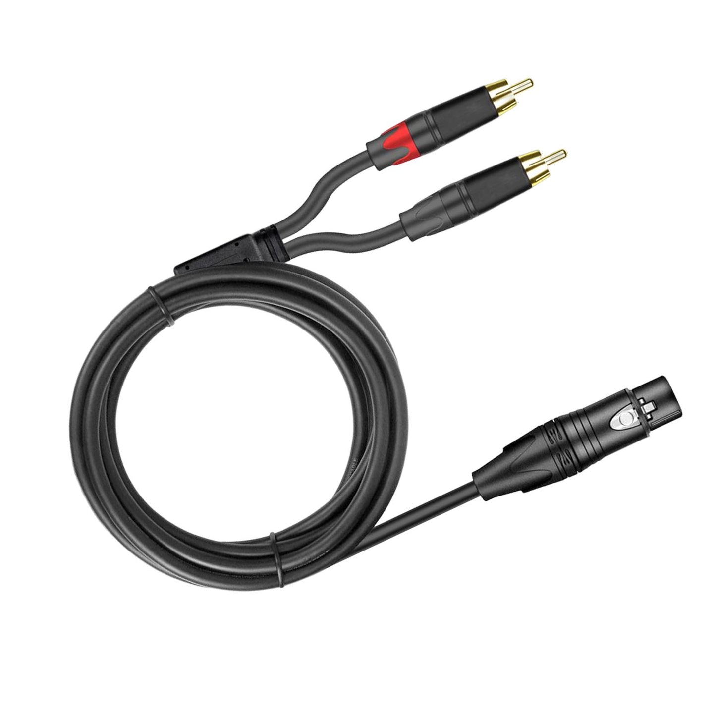 XLR to Dual  HiFi Stereo Audio Connection Shielded for Recorders Female  2M