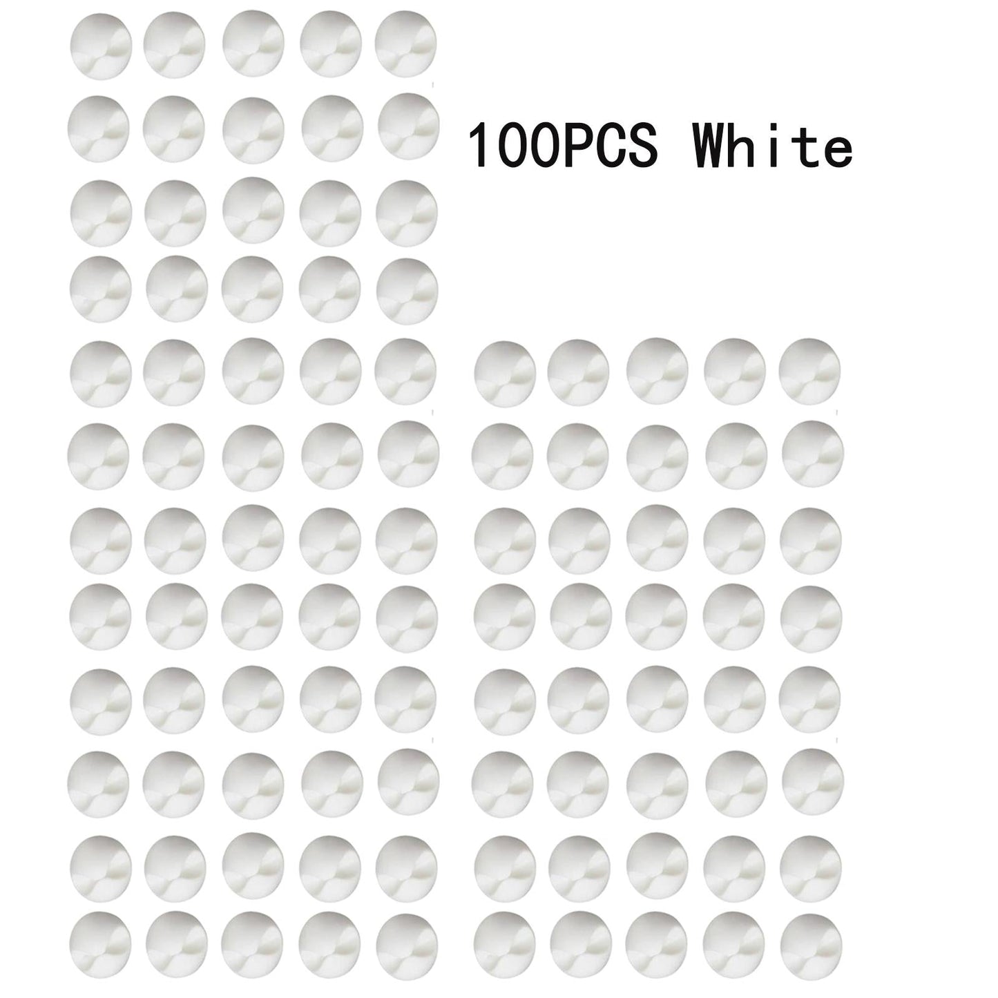 100x Cables Clips Holders Cord Organizer for Charging Cables White