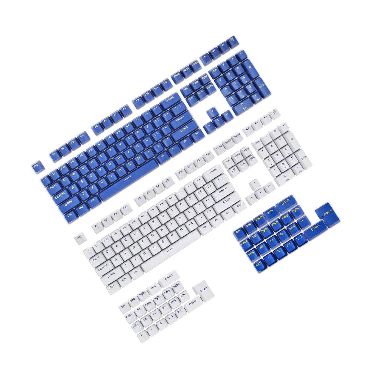 132 Keycaps PBT Universal Simple Themed for Keyboard Accessories  White