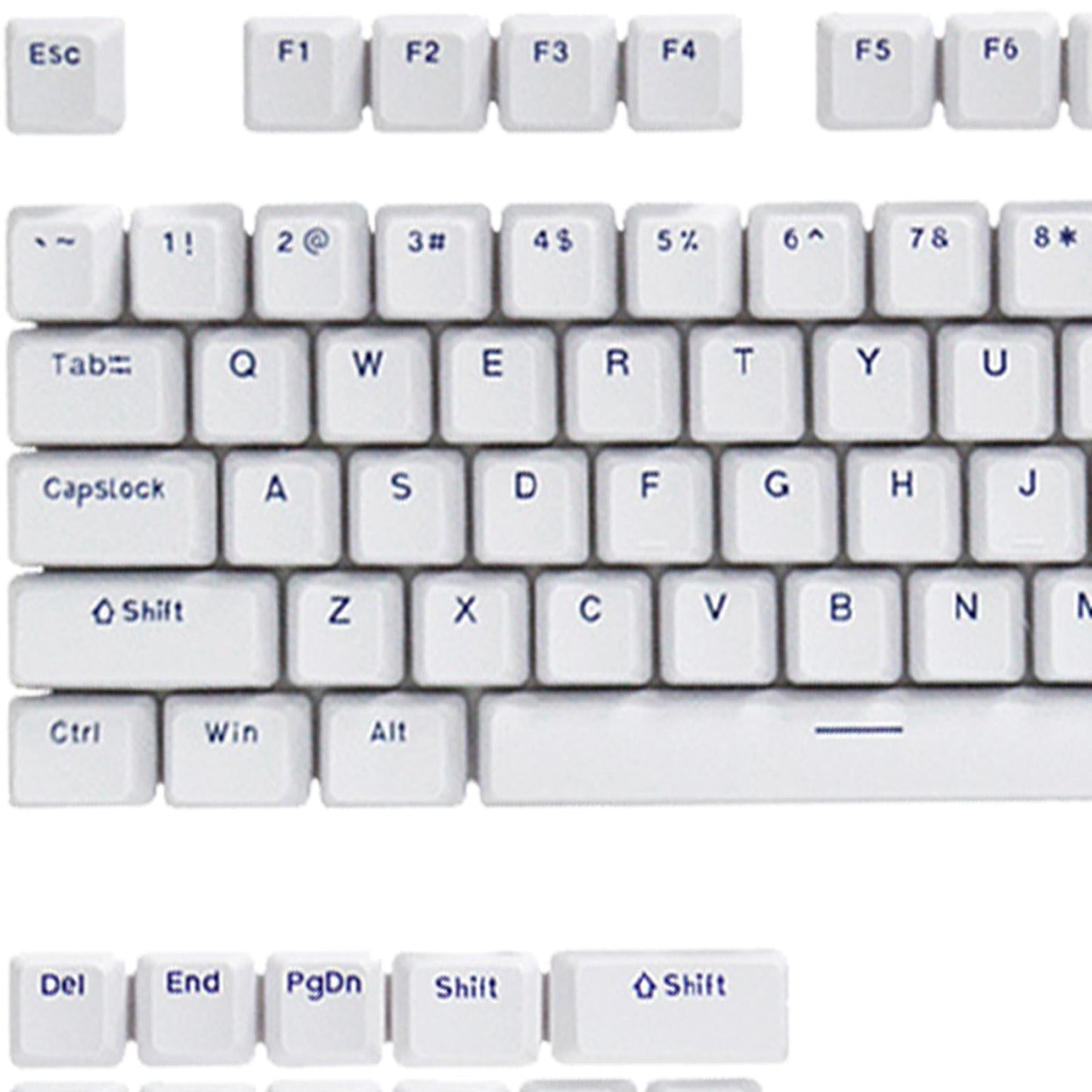 132 Keycaps PBT Universal Simple Themed for Keyboard Accessories  White