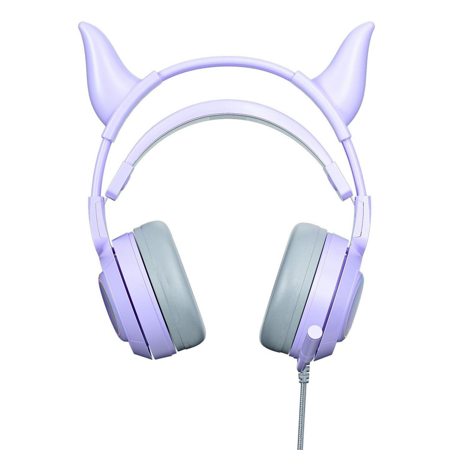 Gaming Headset with Microphone Comfortable 3.5mm Durable Laptop Purple