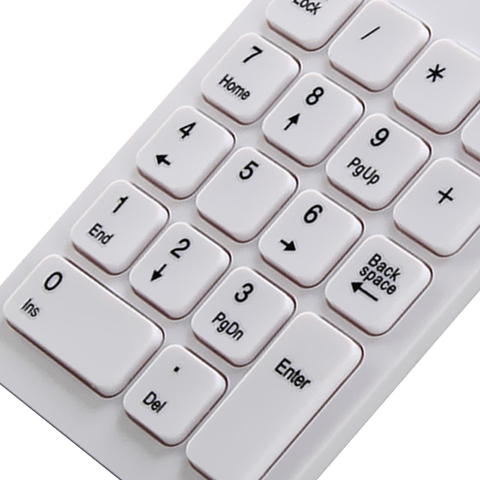 Wired USB Numeric Keypad 18 Keys Anti Slip Easily Carry White– UNIQKART