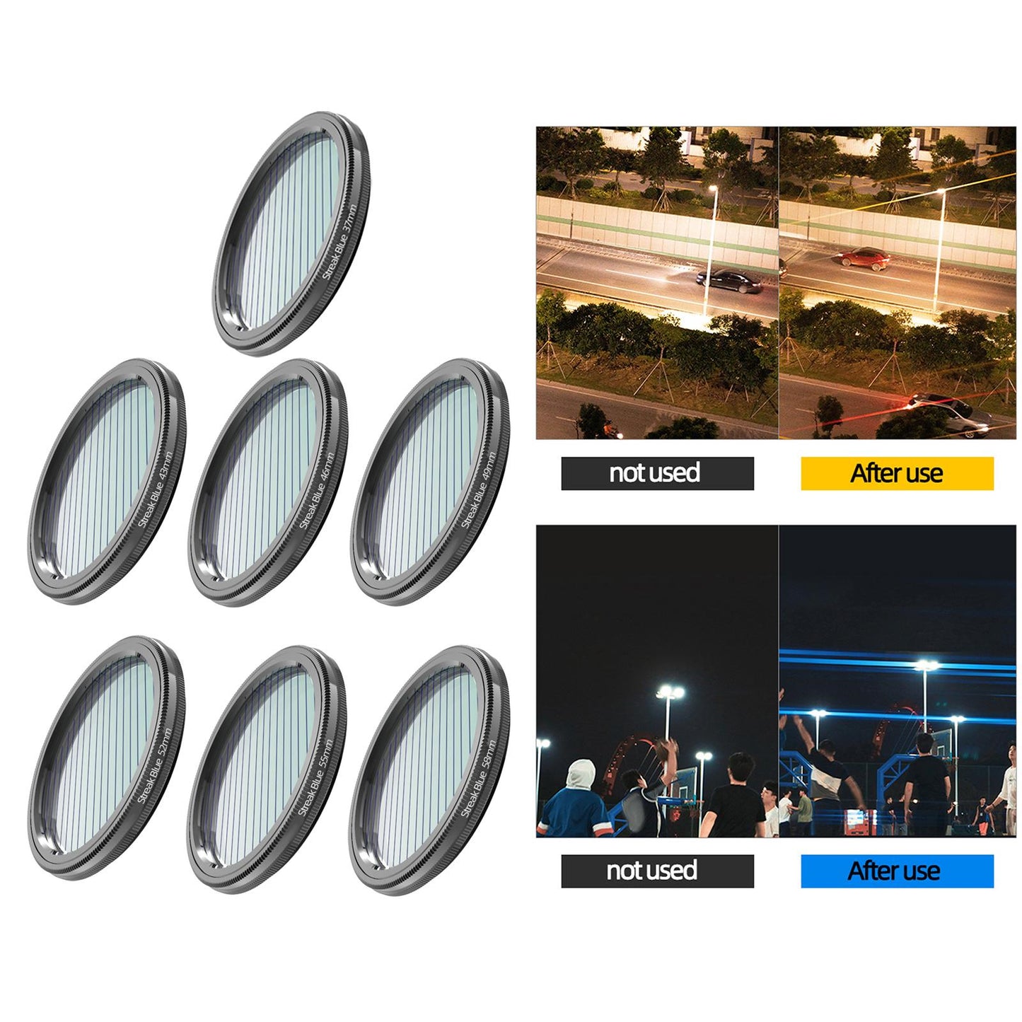 Blue Brushed Filter Effect Filter Len Filter for DSLR Cinematice Video 37MM